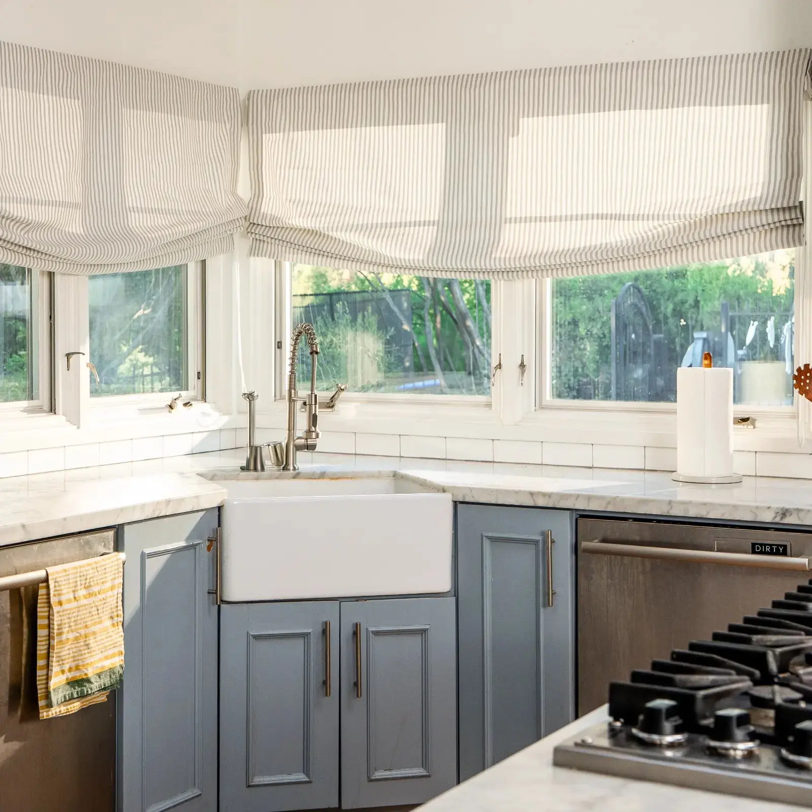 Custom Relaxed Roman Shades Cord Lift - Image 93