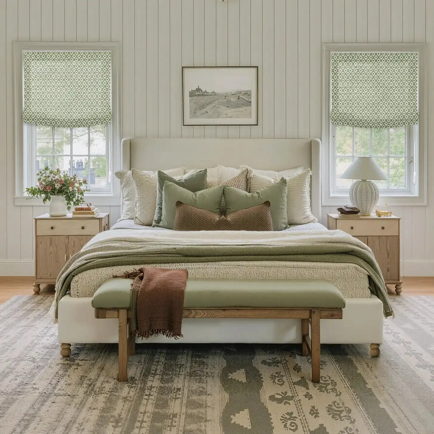 Custom Relaxed Roman Shades Cord Lift - Image 99
