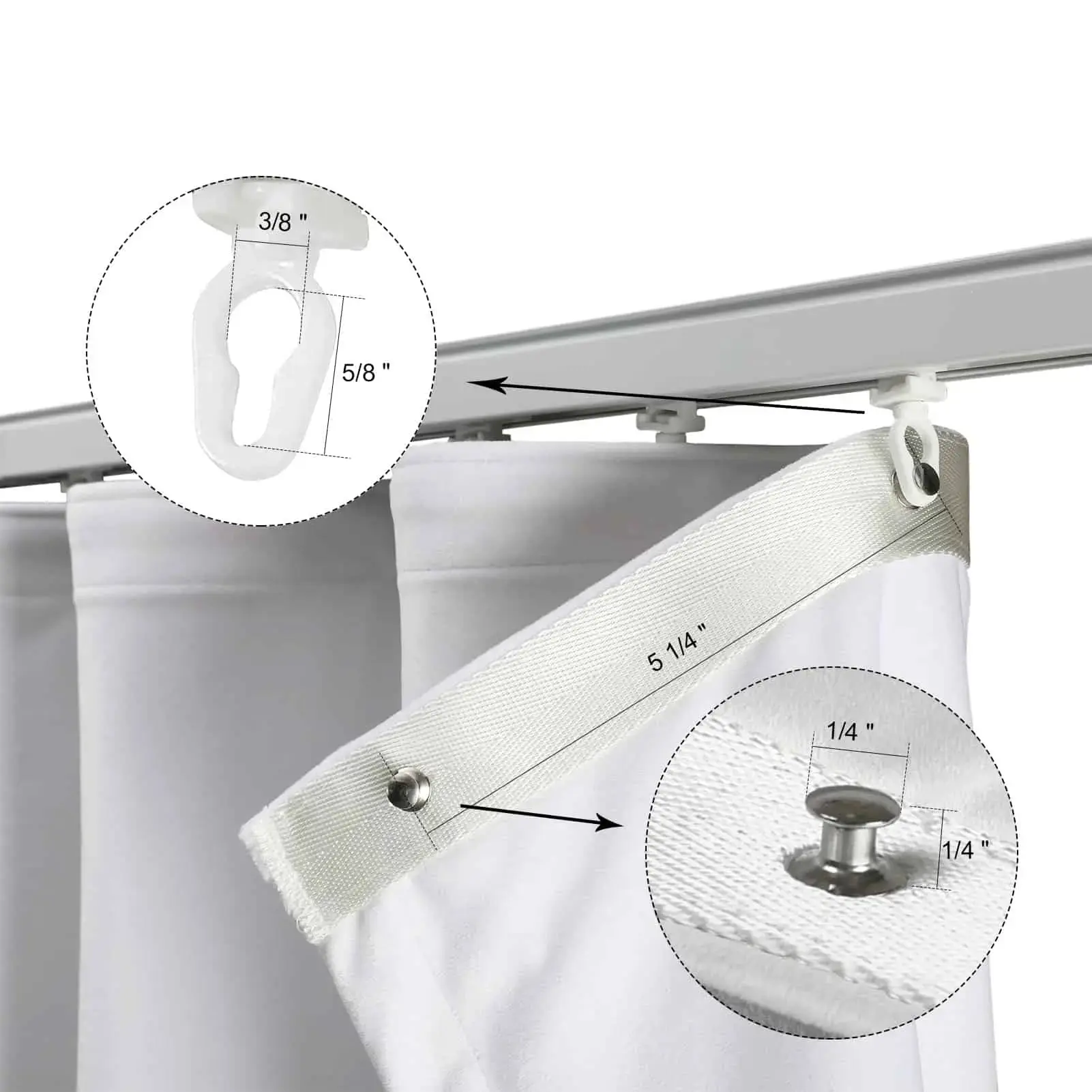 Custom Ripple Fold Drapery with Lora Track - Image 7