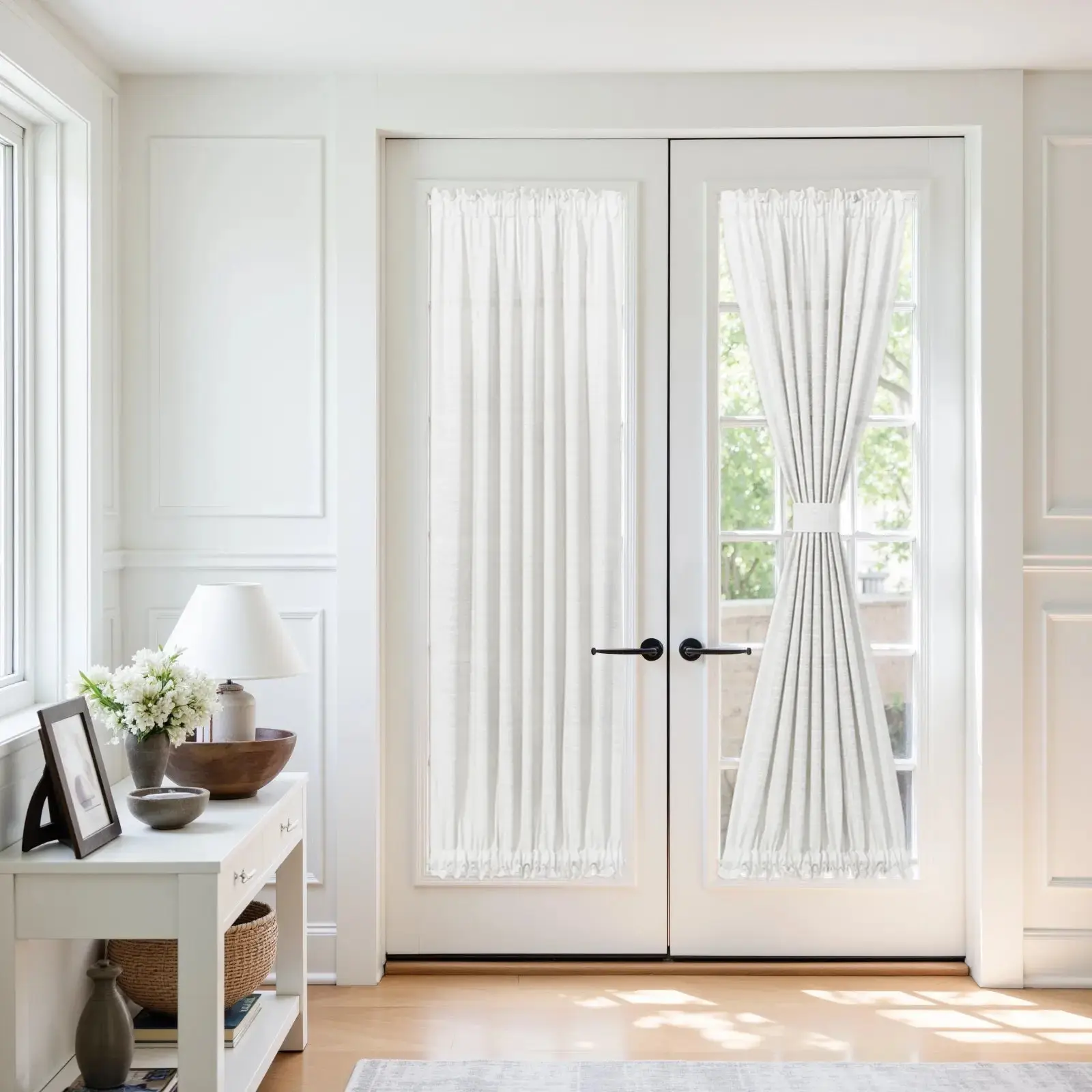 Custom Rod Pocket French Door Curtain