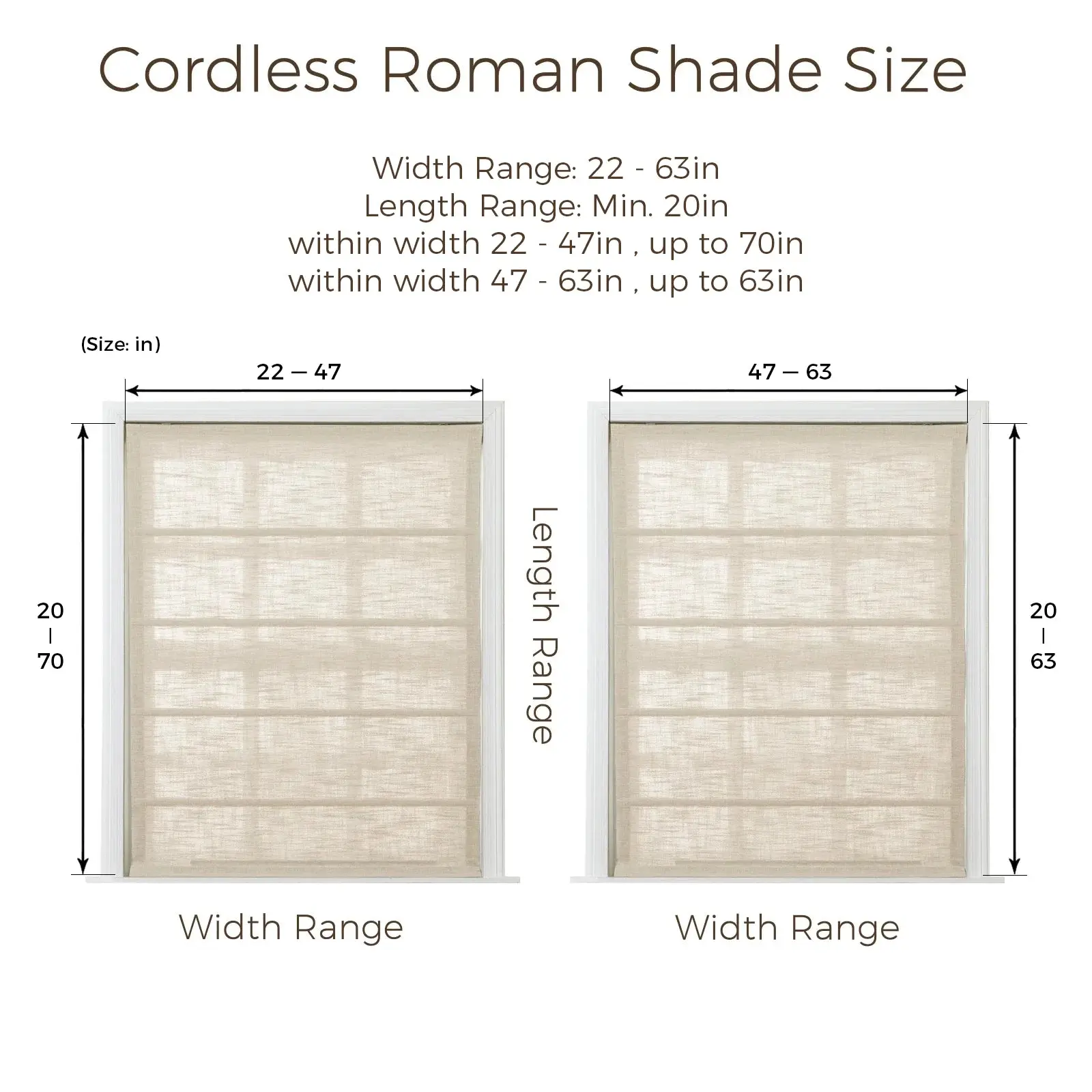 Custom Roman Shade Cordless Linen Printed - Image 6