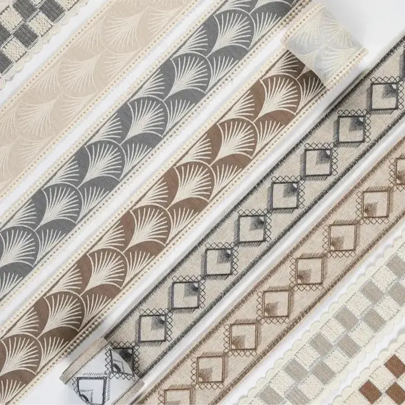 Custom Roman Shade with Trim Border Cordless - Image 15