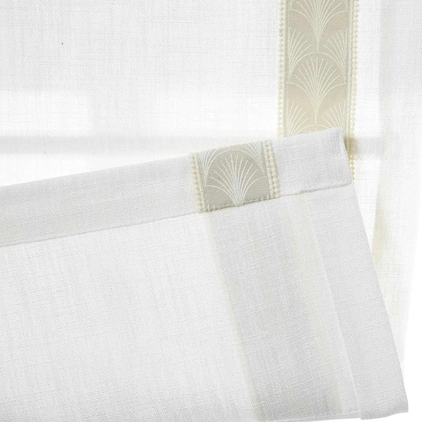 Custom Roman Shade with Trim Border Cordless - Image 50