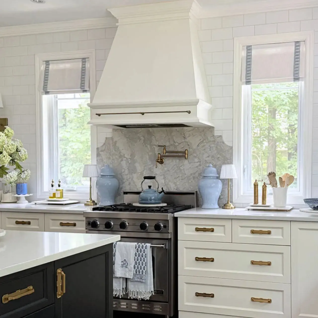 Custom Roman Shade with Trim Border Cordless - Image 71