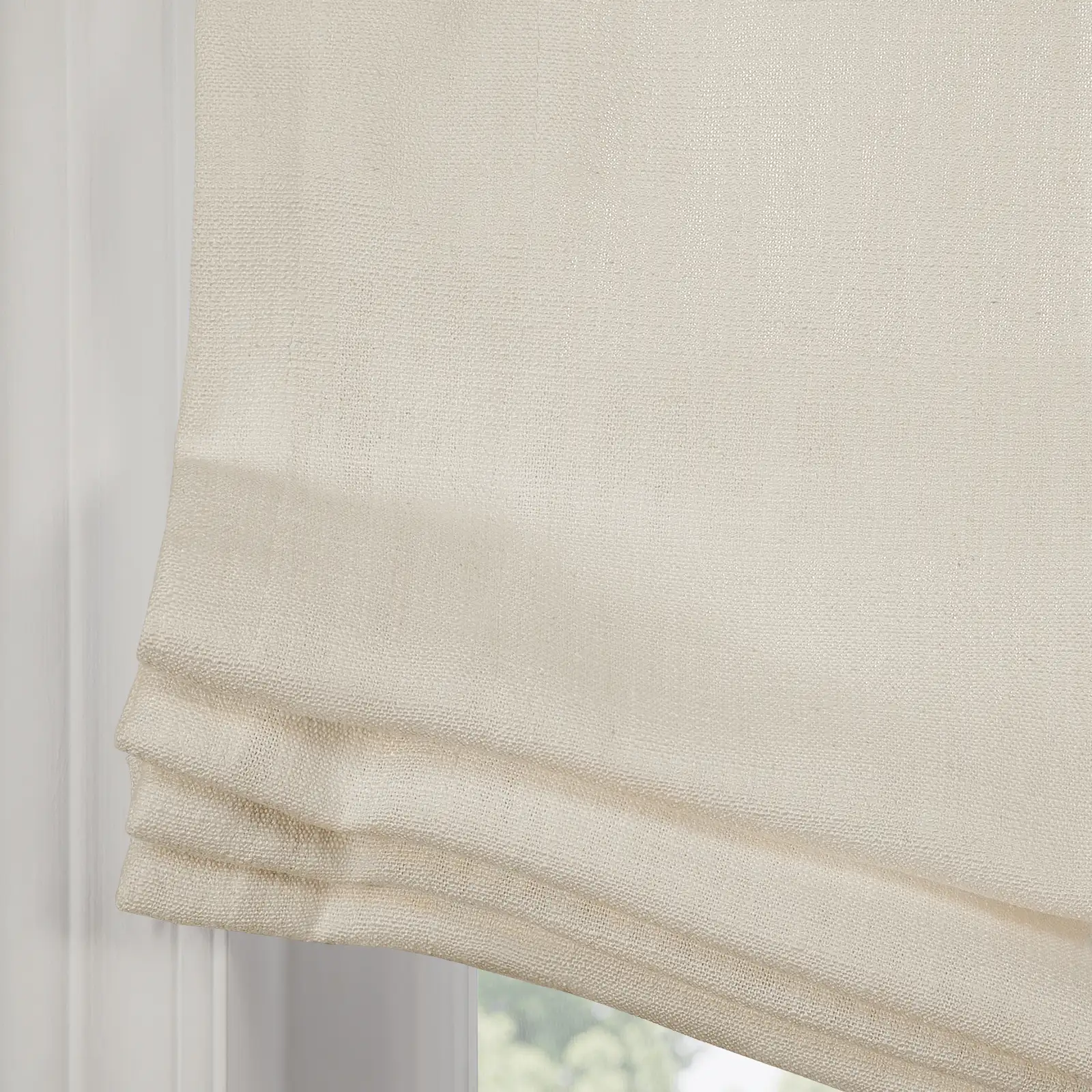 Custom Relaxed Roman Shade with Center Pleat Cord Lift - Image 13