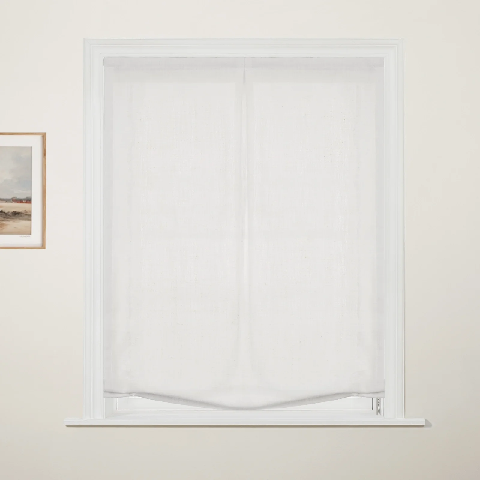Custom Relaxed Roman Shade with Center Pleat Cord Lift - Image 20