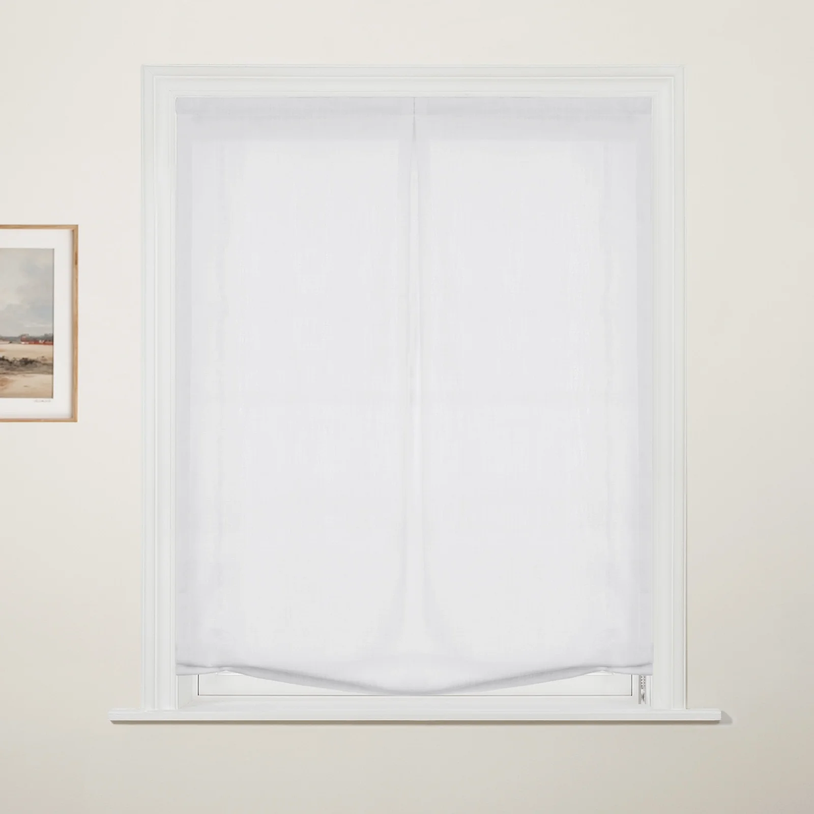 Custom Relaxed Roman Shade with Center Pleat Cord Lift - Image 5