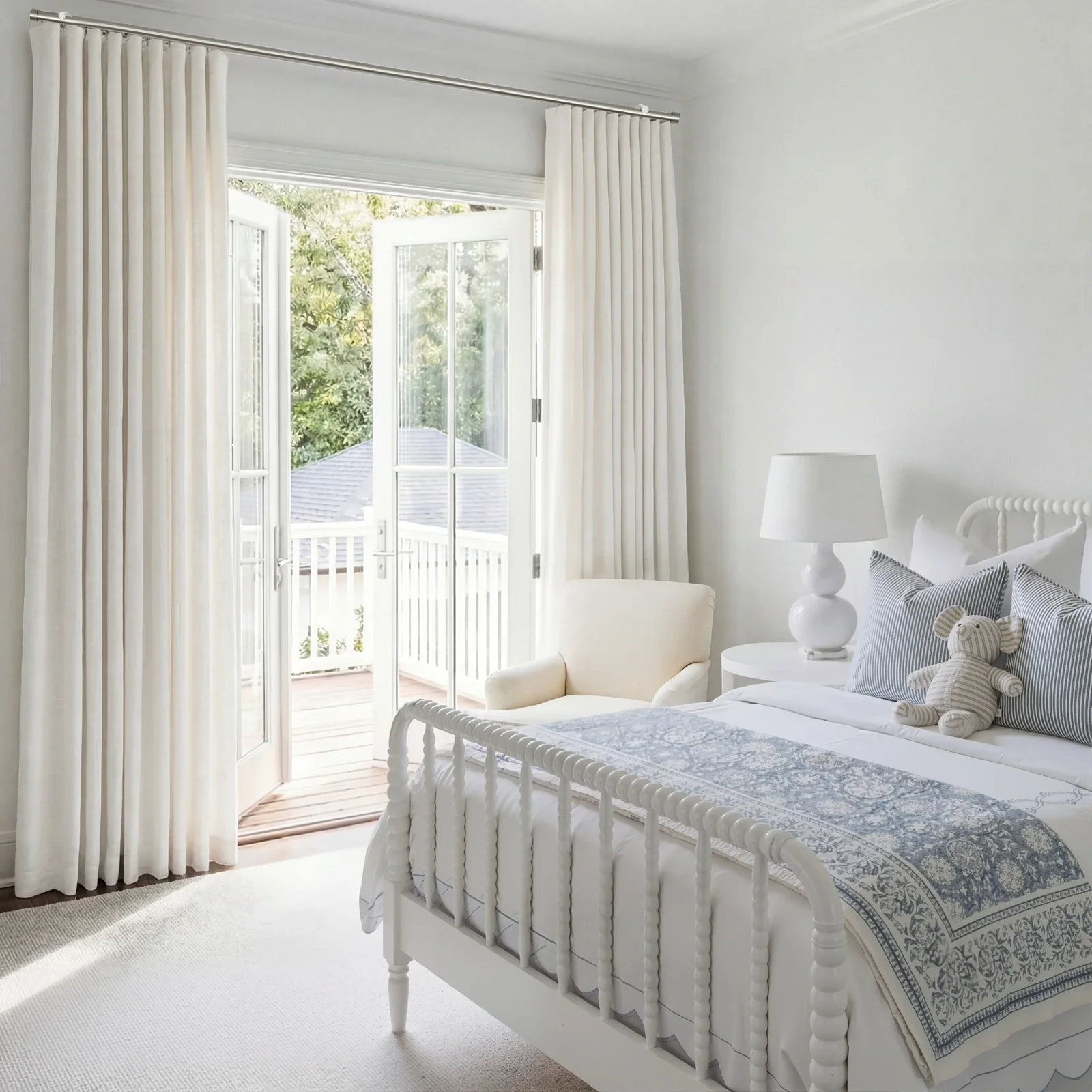 Custom Wave Curtain with Track
