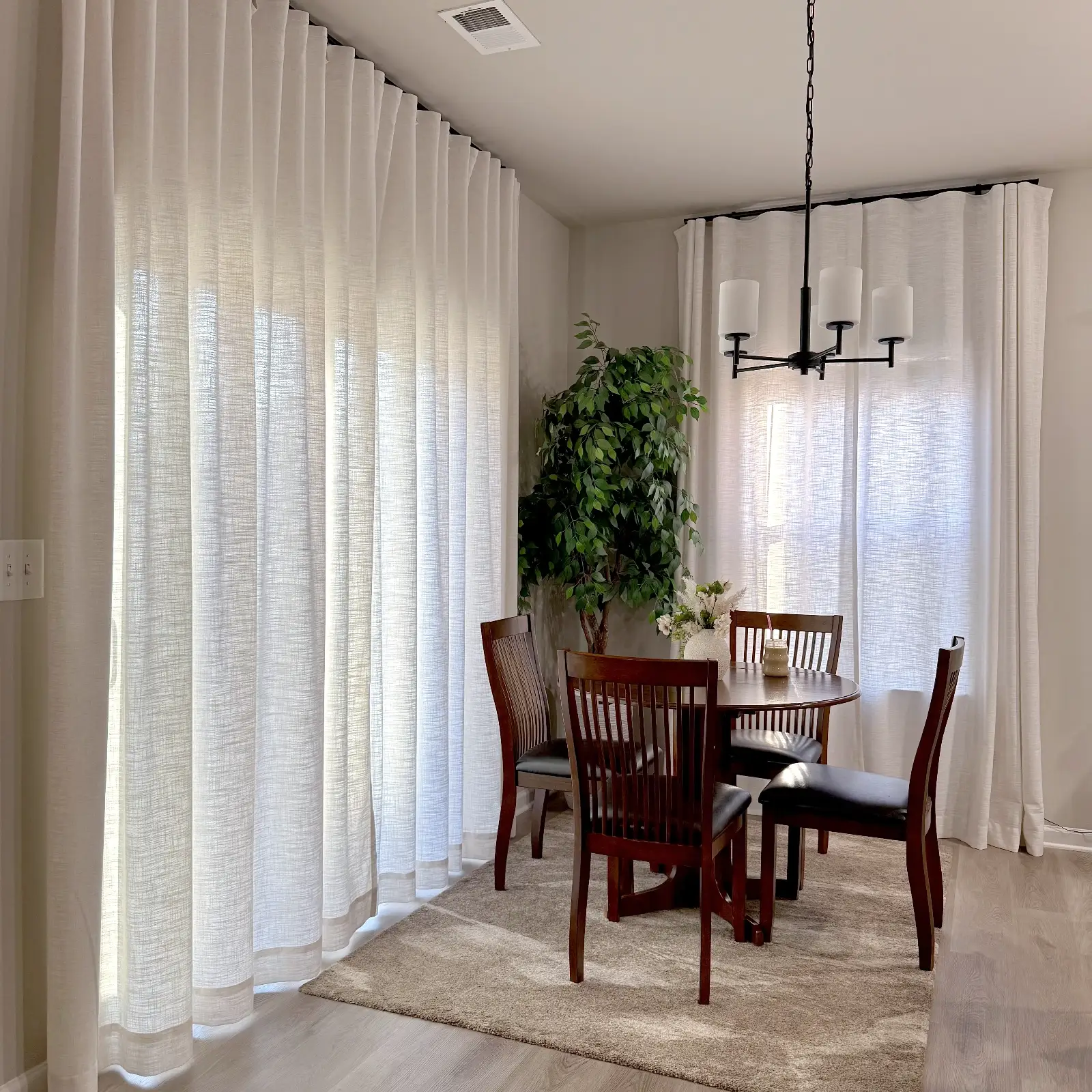 Custom Wave Curtain with Track - Image 4