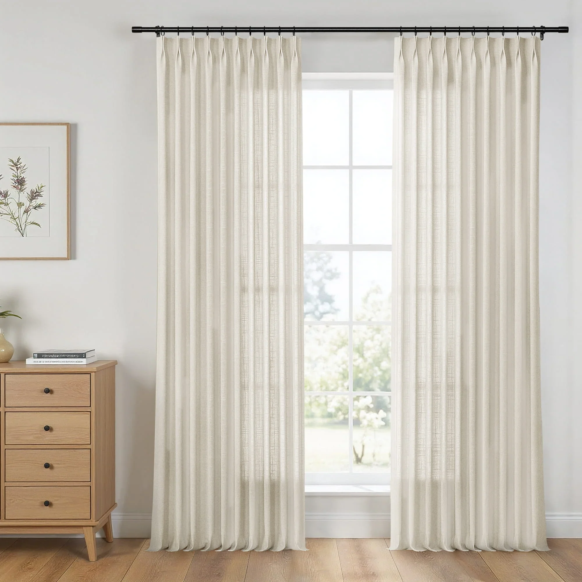 Erin Elegant 100% Linen Curtain Pleated - Image 13