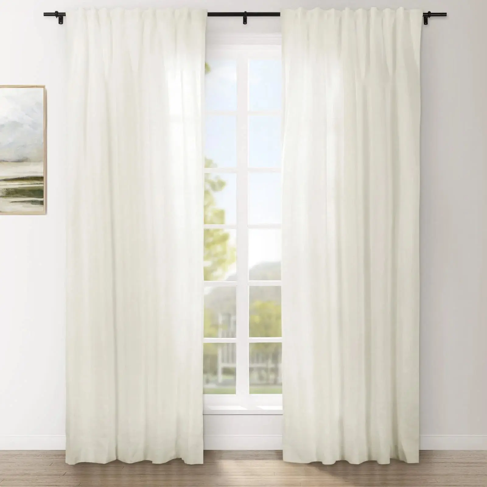 Erin Heavyweight 100% Linen Curtains Soft Top - Image 24