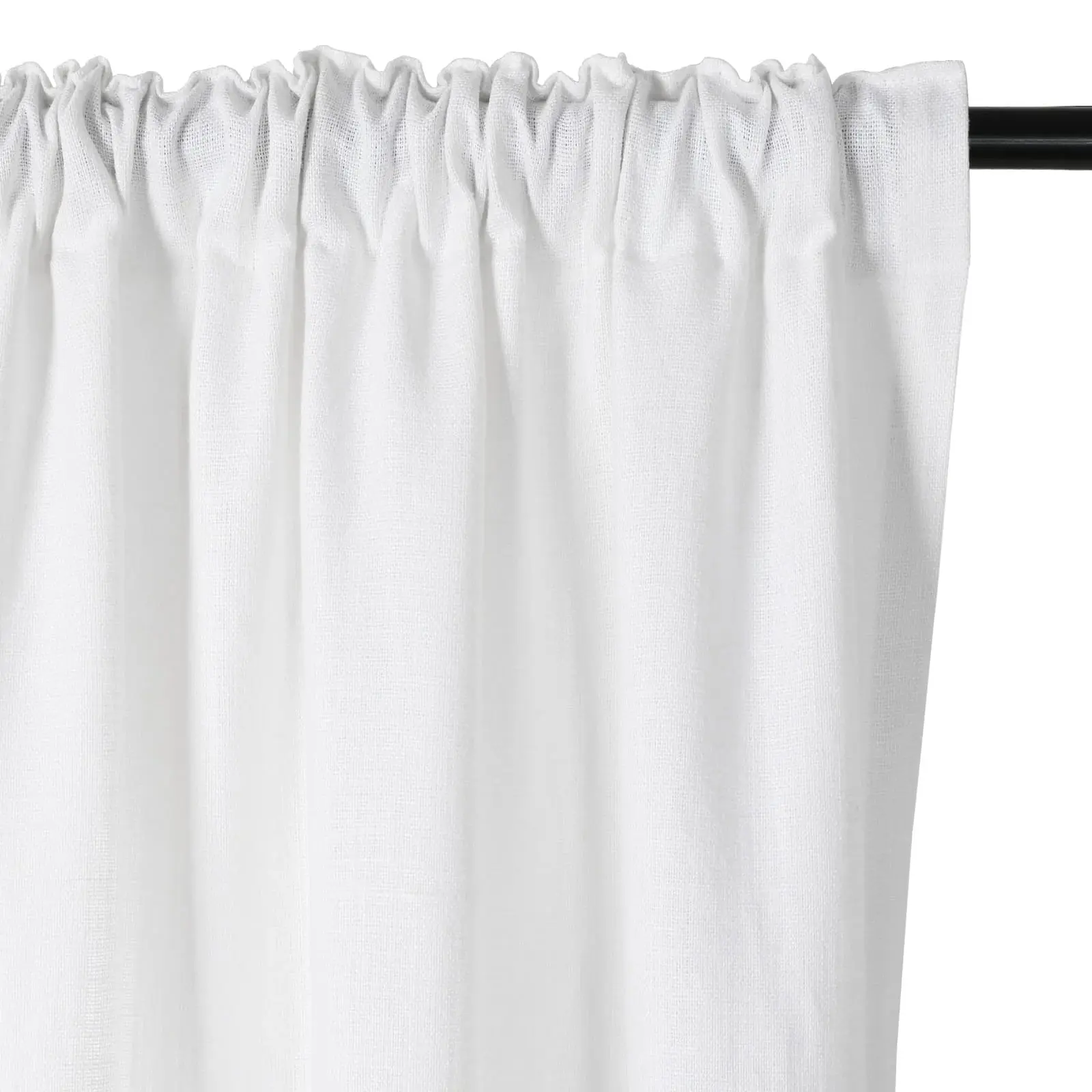 Erin Heavyweight 100% Linen Curtains Soft Top - Image 5