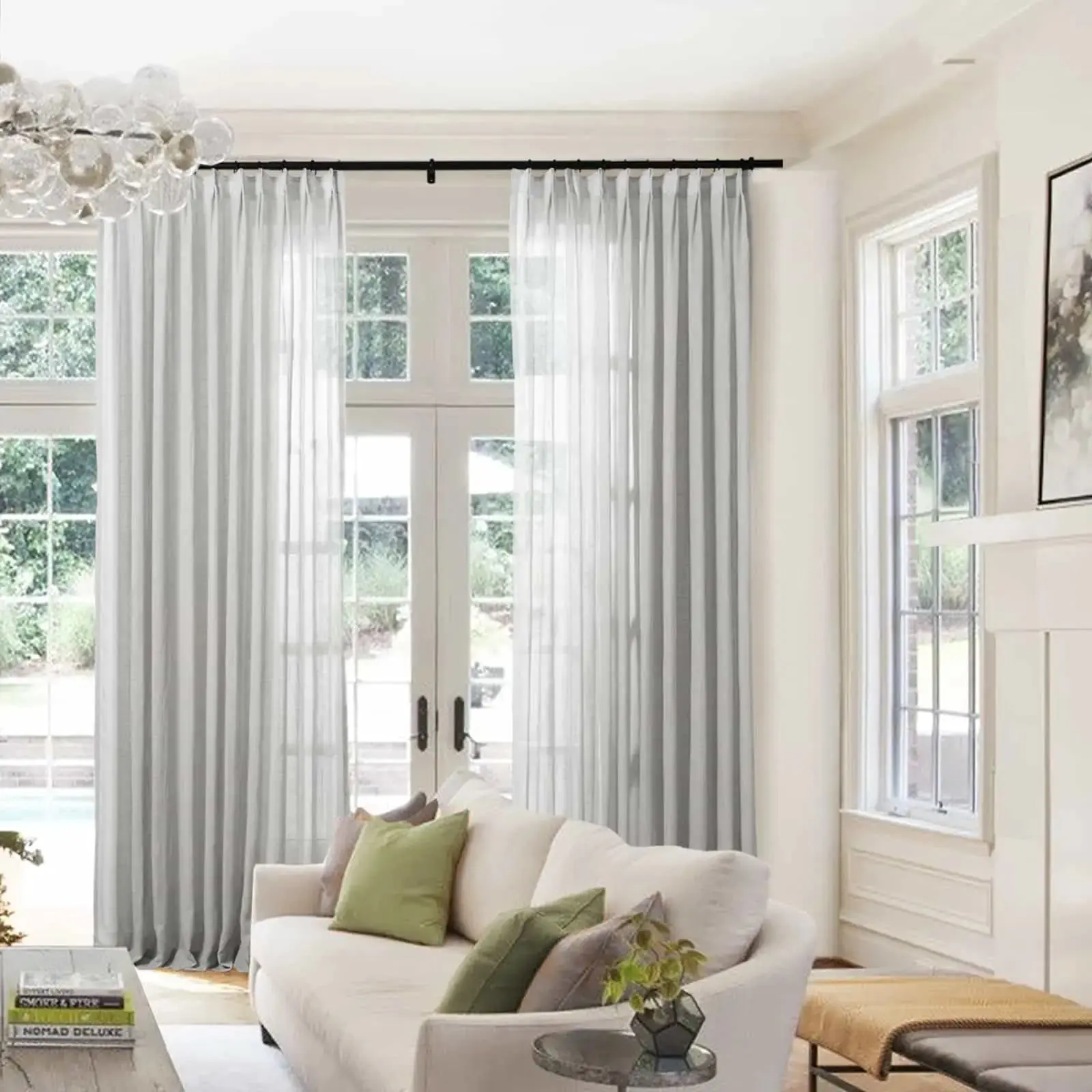 Flynn Ready-Made Lightweight Sheer Curtain Pinch Pleat – Sold as a Pair - Image 22