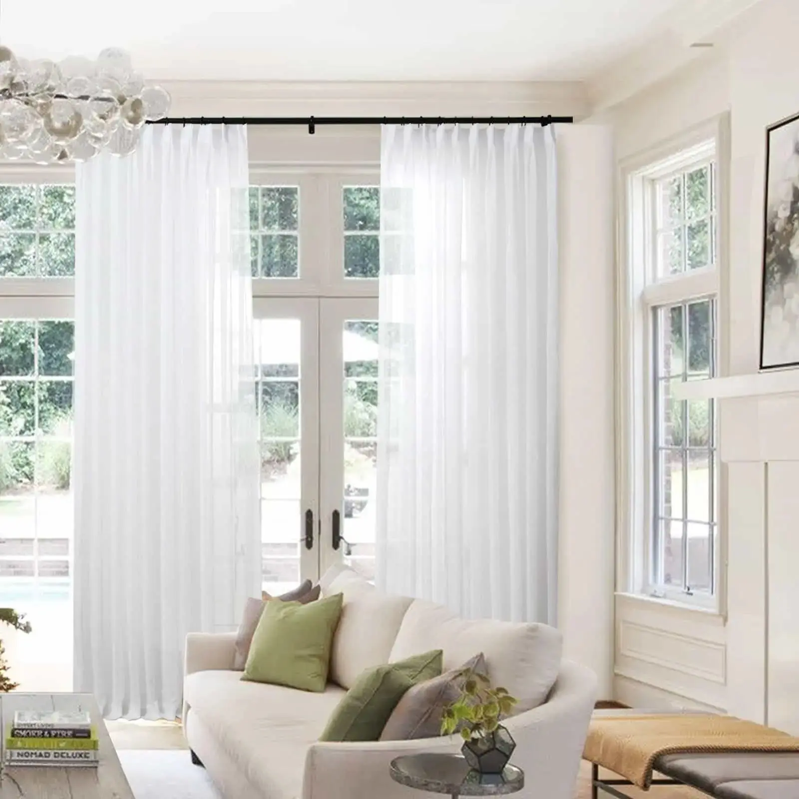 Flynn Ready-Made Lightweight Sheer Curtain Pinch Pleat – Sold as a Pair - Image 29