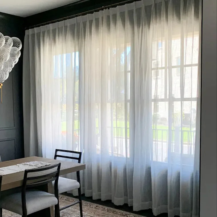 Flynn Ready-Made Lightweight Sheer Curtain Pinch Pleat – Sold as a Pair - Image 4