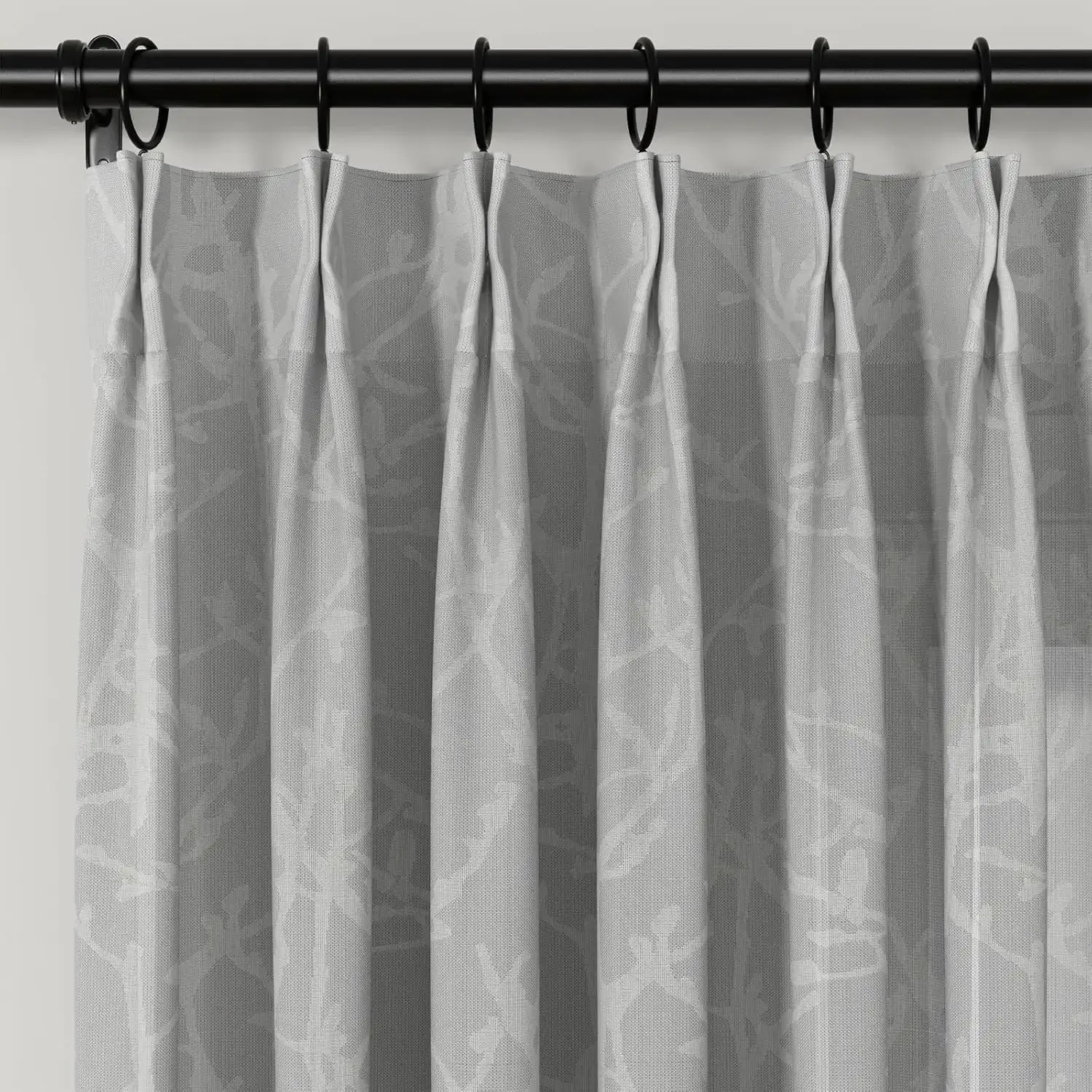 Freya Linen Semi Sheer Jacquard Curtains Pleated - Image 11