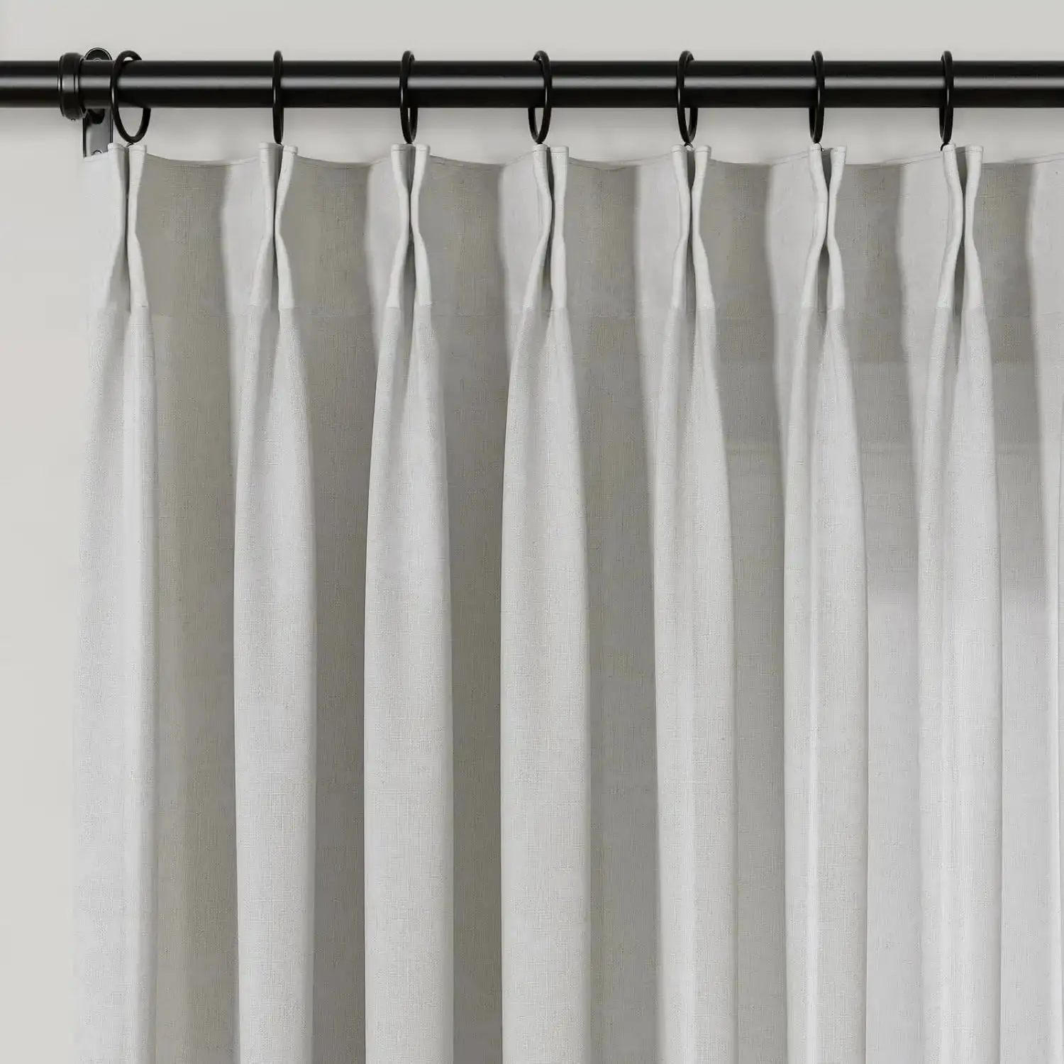 Freya Linen Semi Sheer Jacquard Curtains Pleated - Image 14