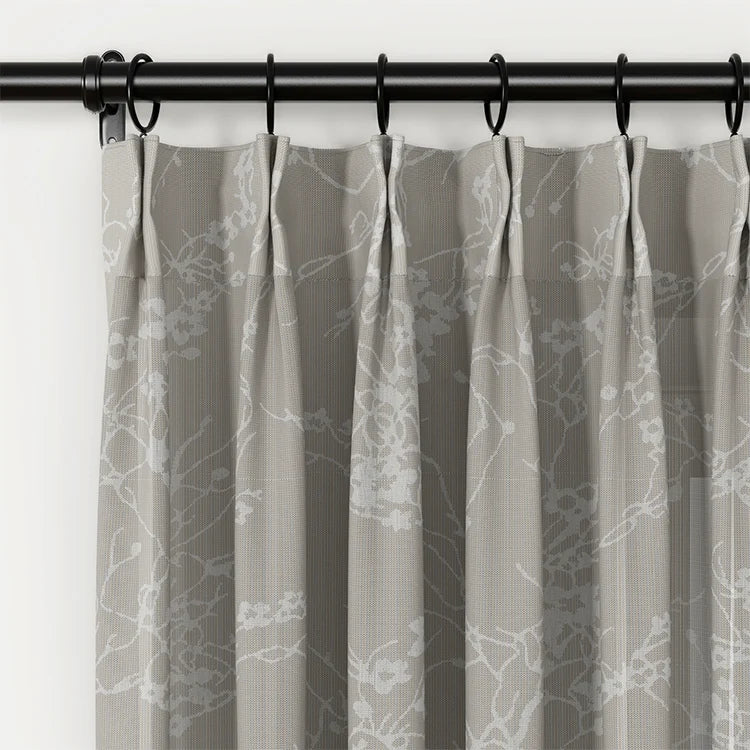 Freya Linen Semi Sheer Jacquard Curtains Pleated - Image 16
