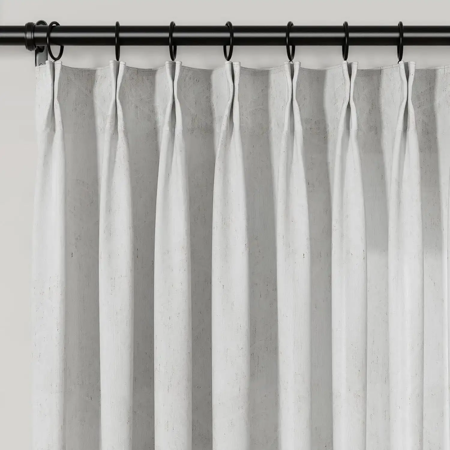 Freya Linen Semi Sheer Jacquard Curtains Pleated - Image 37