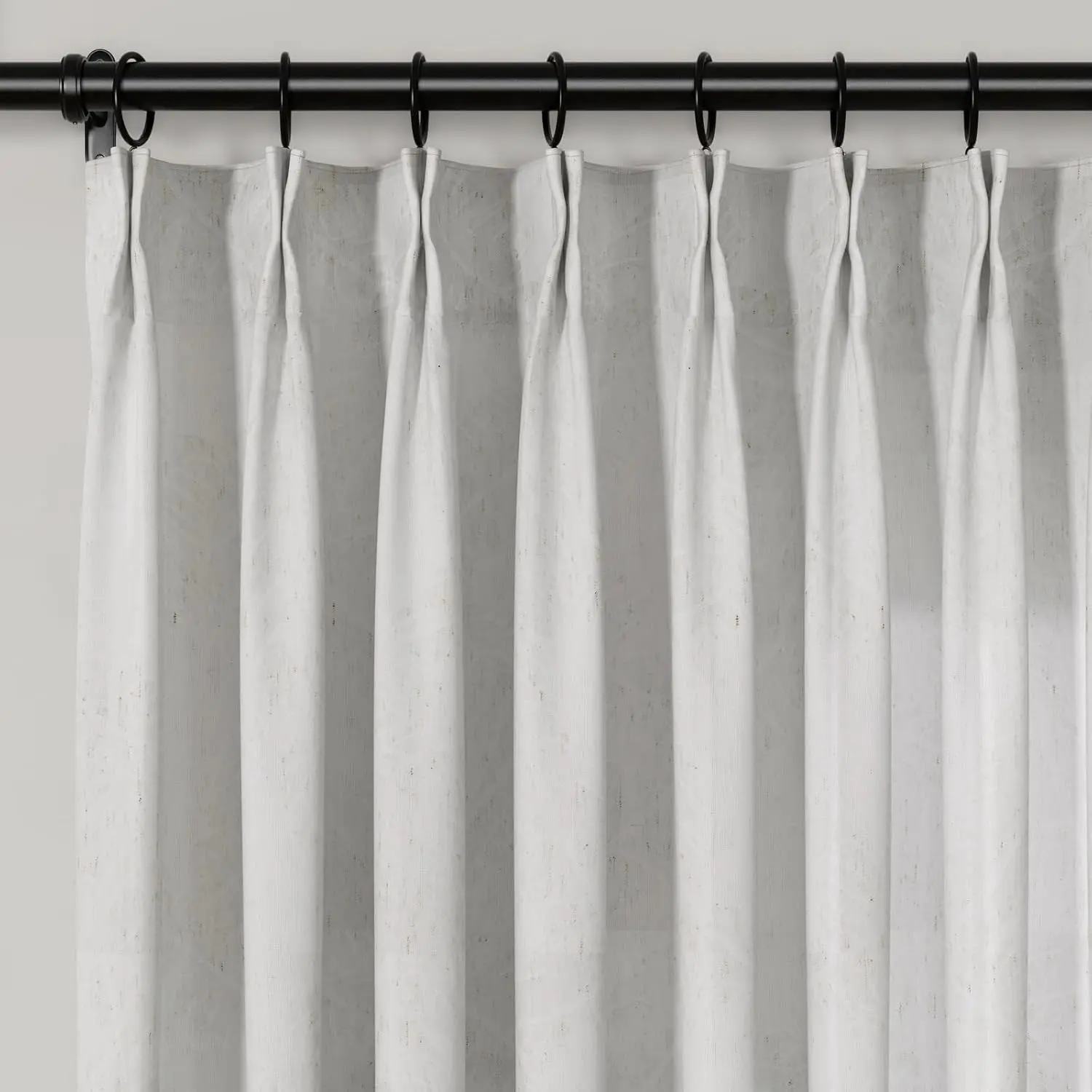Freya Linen Semi Sheer Jacquard Curtains Pleated - Image 4