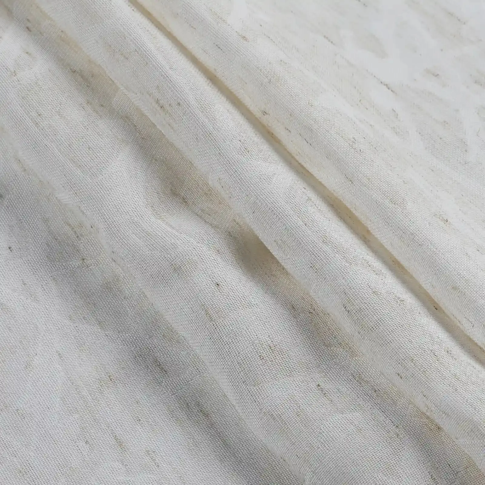 Freya Linen Semi Sheer Jacquard Curtains Pleated - Image 44