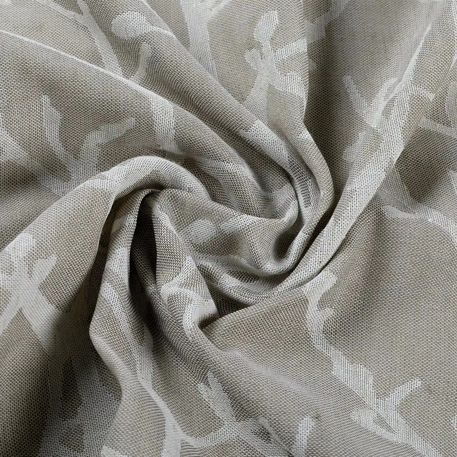 Freya Linen Semi Sheer Jacquard Curtains Pleated - Image 46