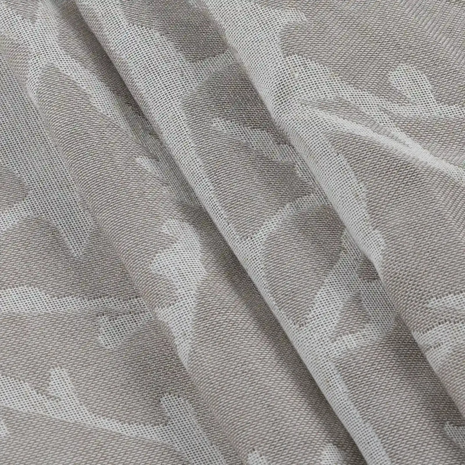 Freya Linen Semi Sheer Jacquard Curtains Pleated - Image 47