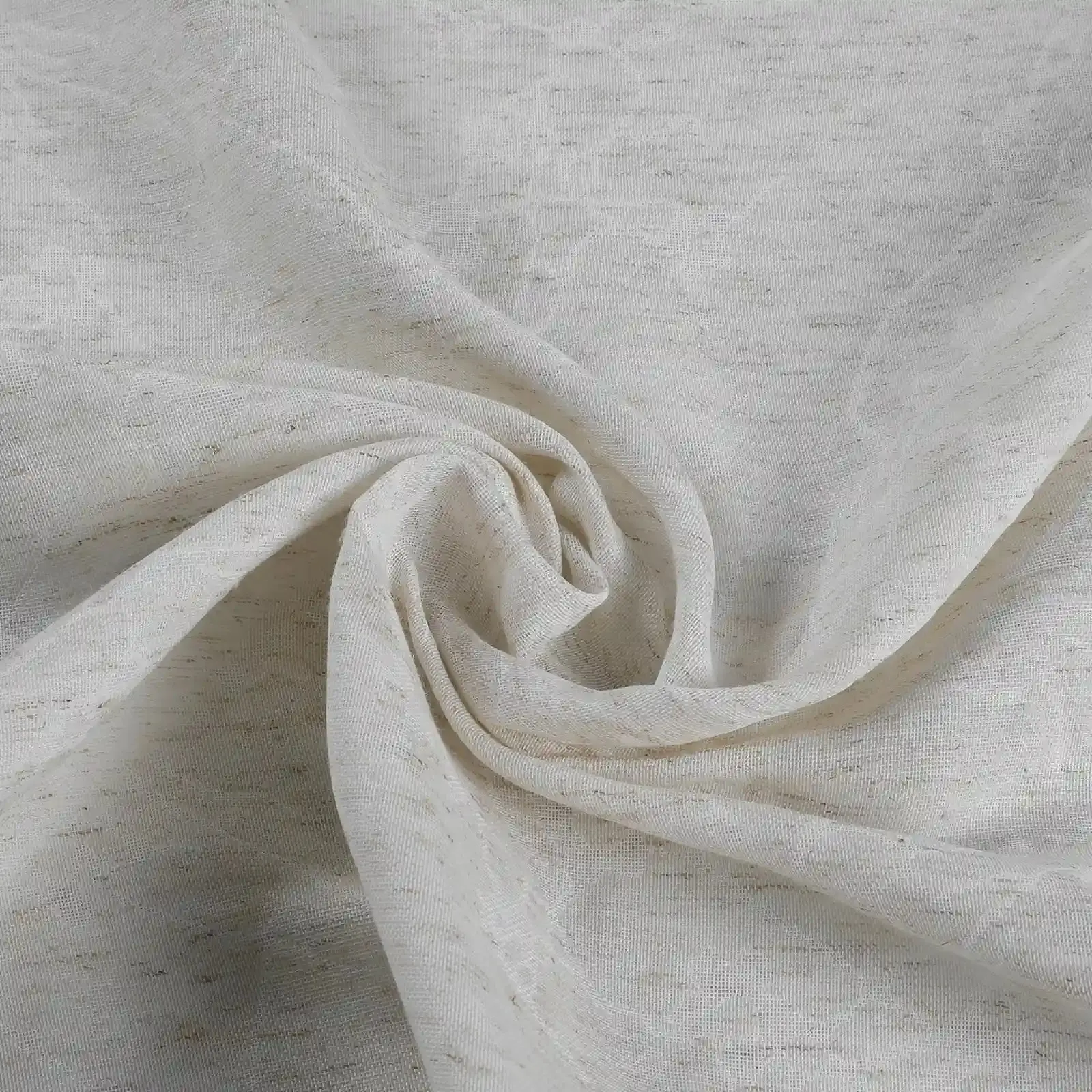 Freya Linen Semi Sheer Jacquard Curtains Pleated - Image 52