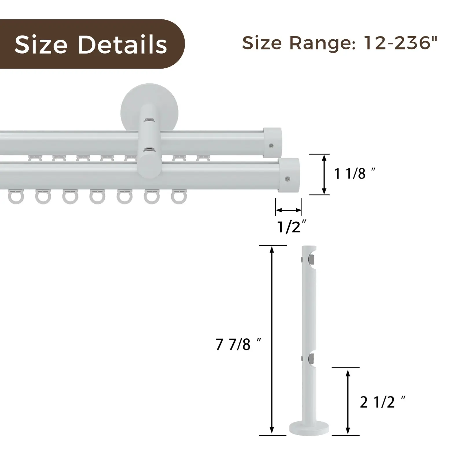 Gloria Double Traverse Curtain Rod - Image 4