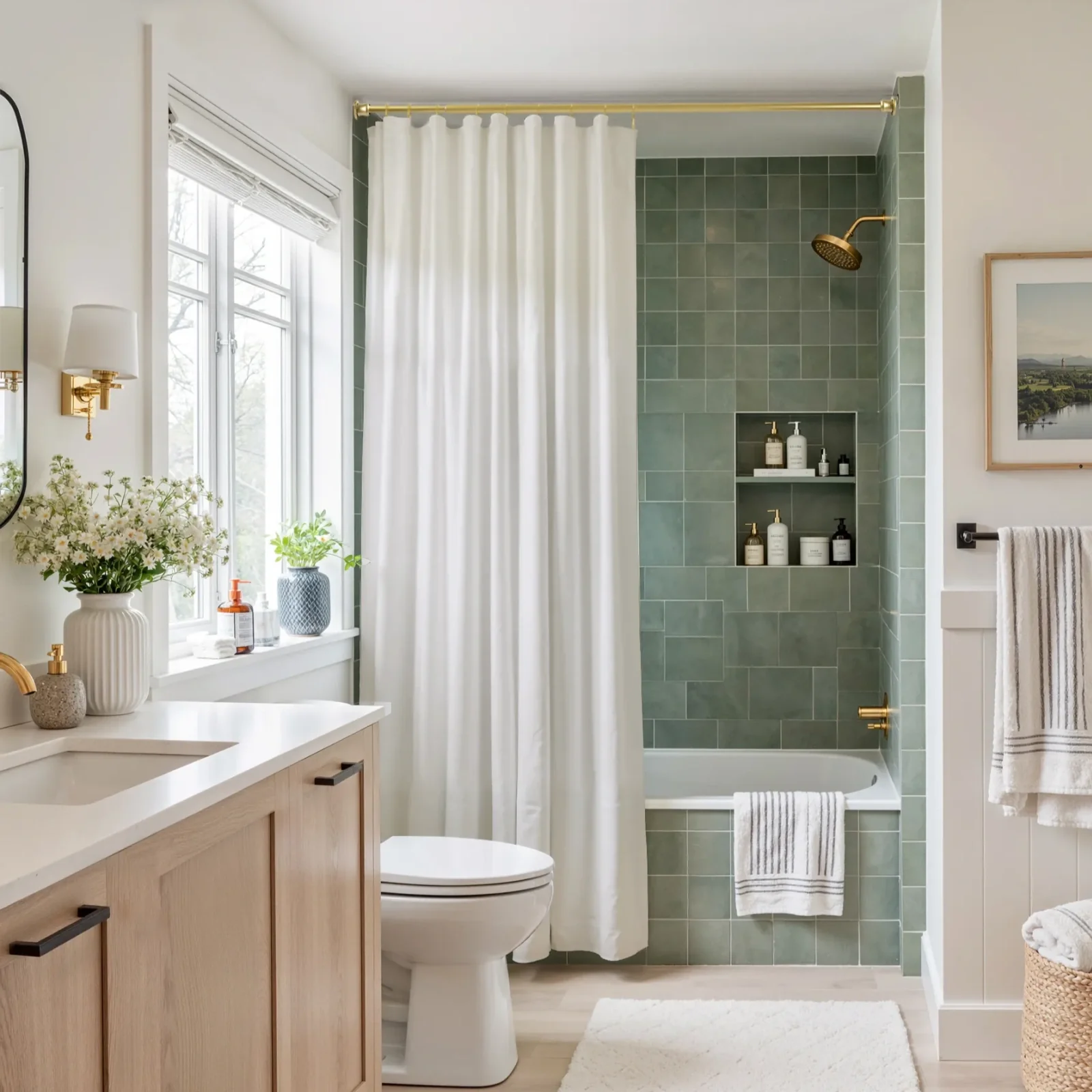 Heck Solid Waterproof Shower Curtain