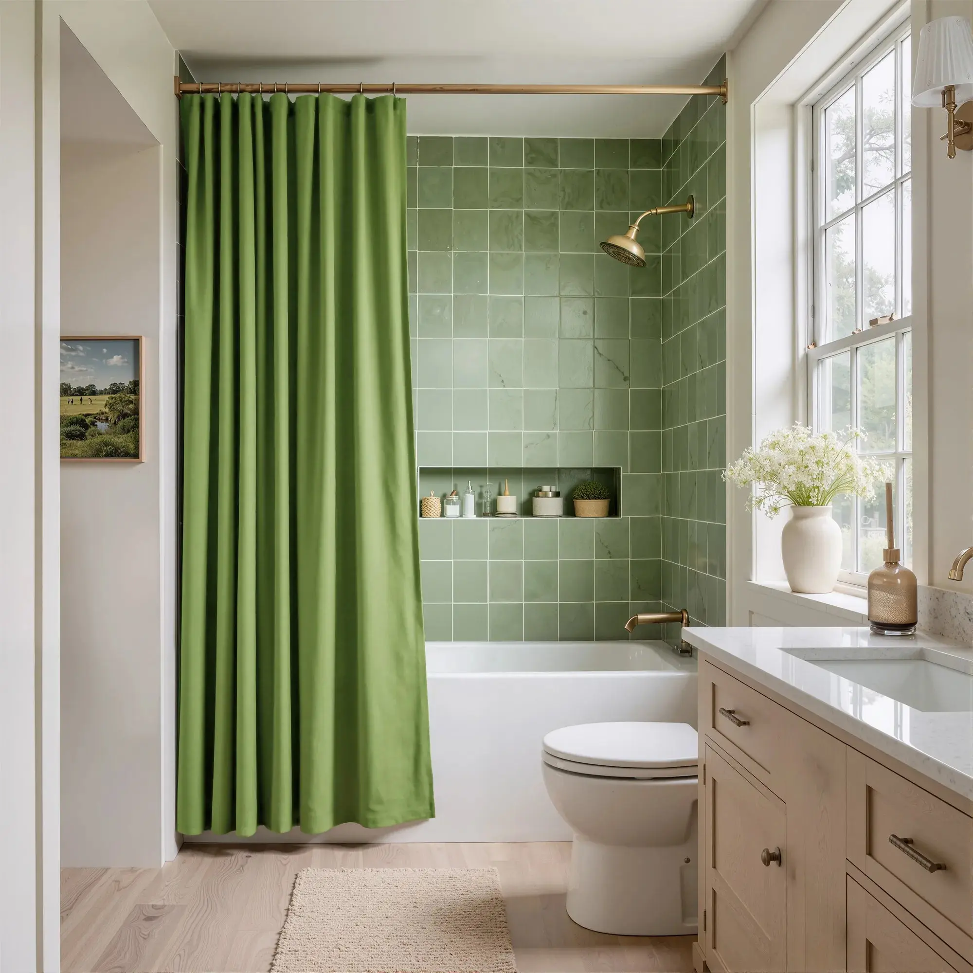 Heck Solid Waterproof Shower Curtain - Image 56