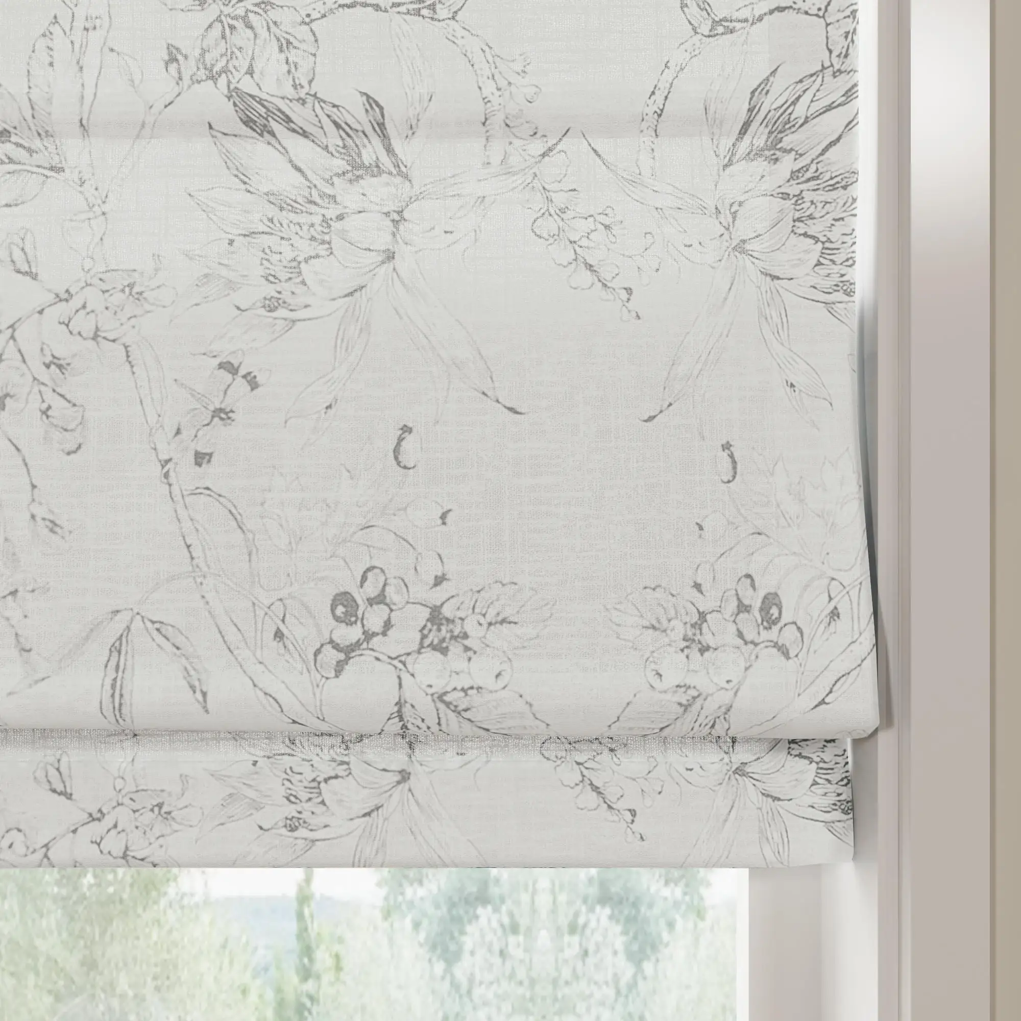 Holly Botanical Boho Roman Shade Cordless - Image 16