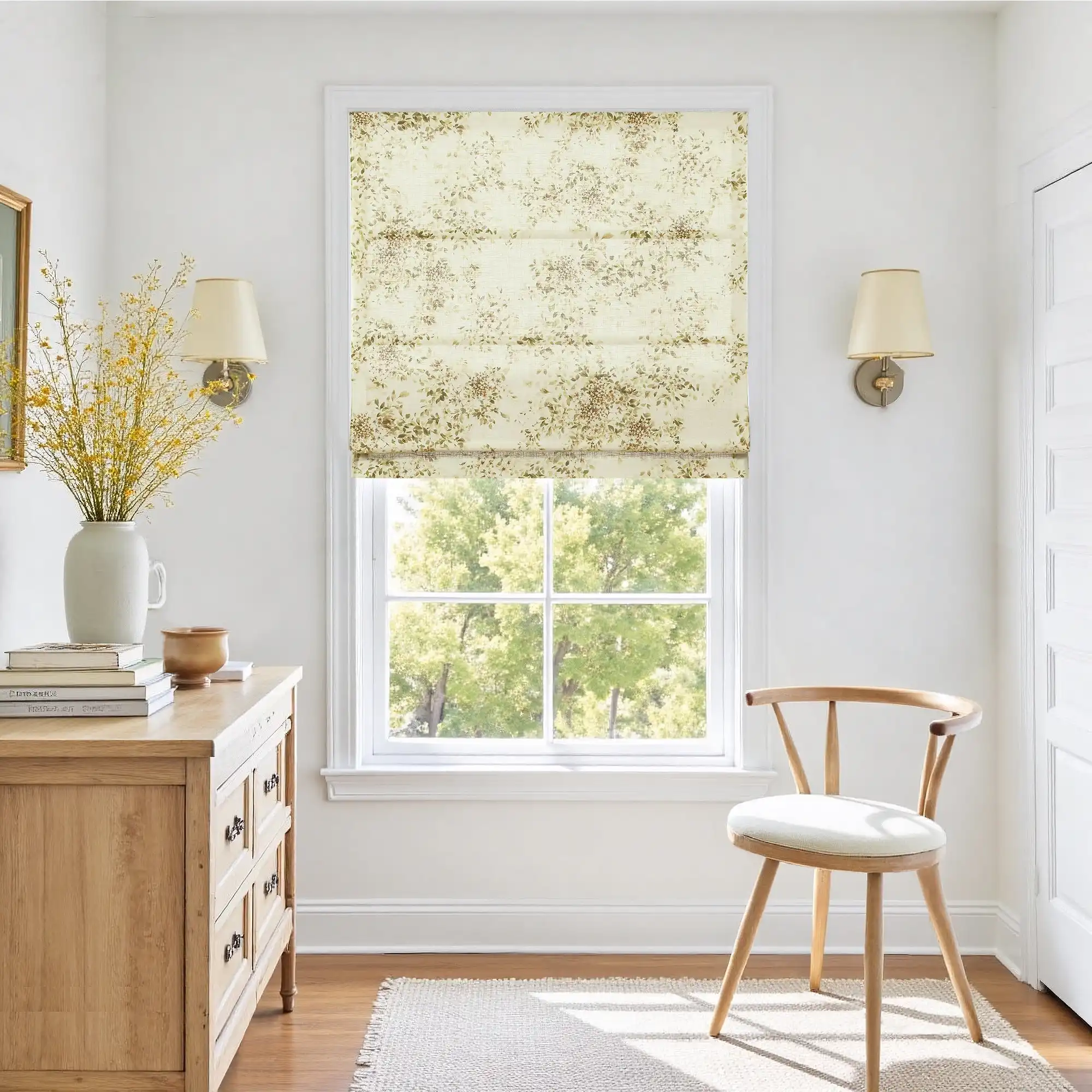 Holly Botanical Boho Roman Shade Cordless - Image 32