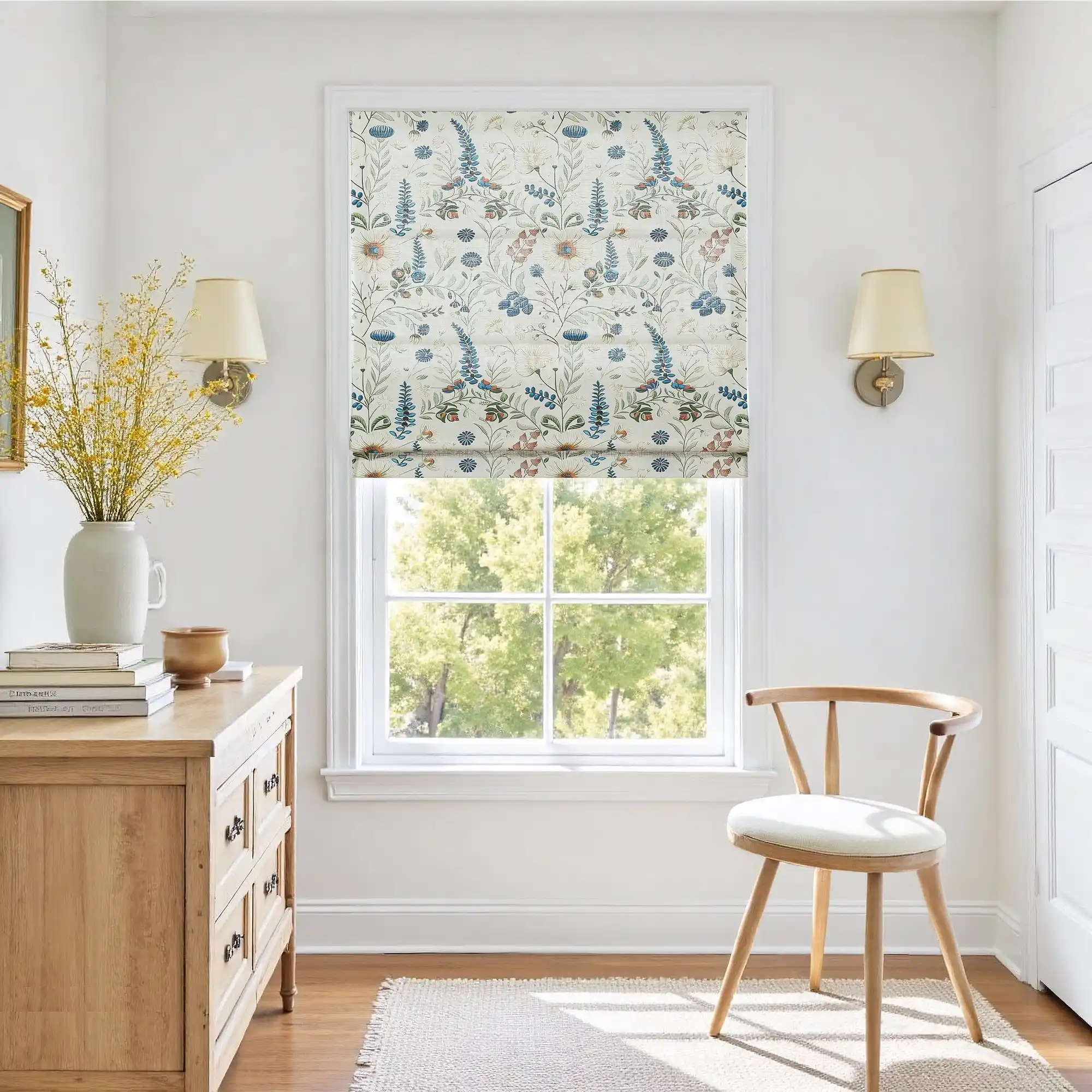 Holly Botanical Boho Roman Shade Cordless - Image 44