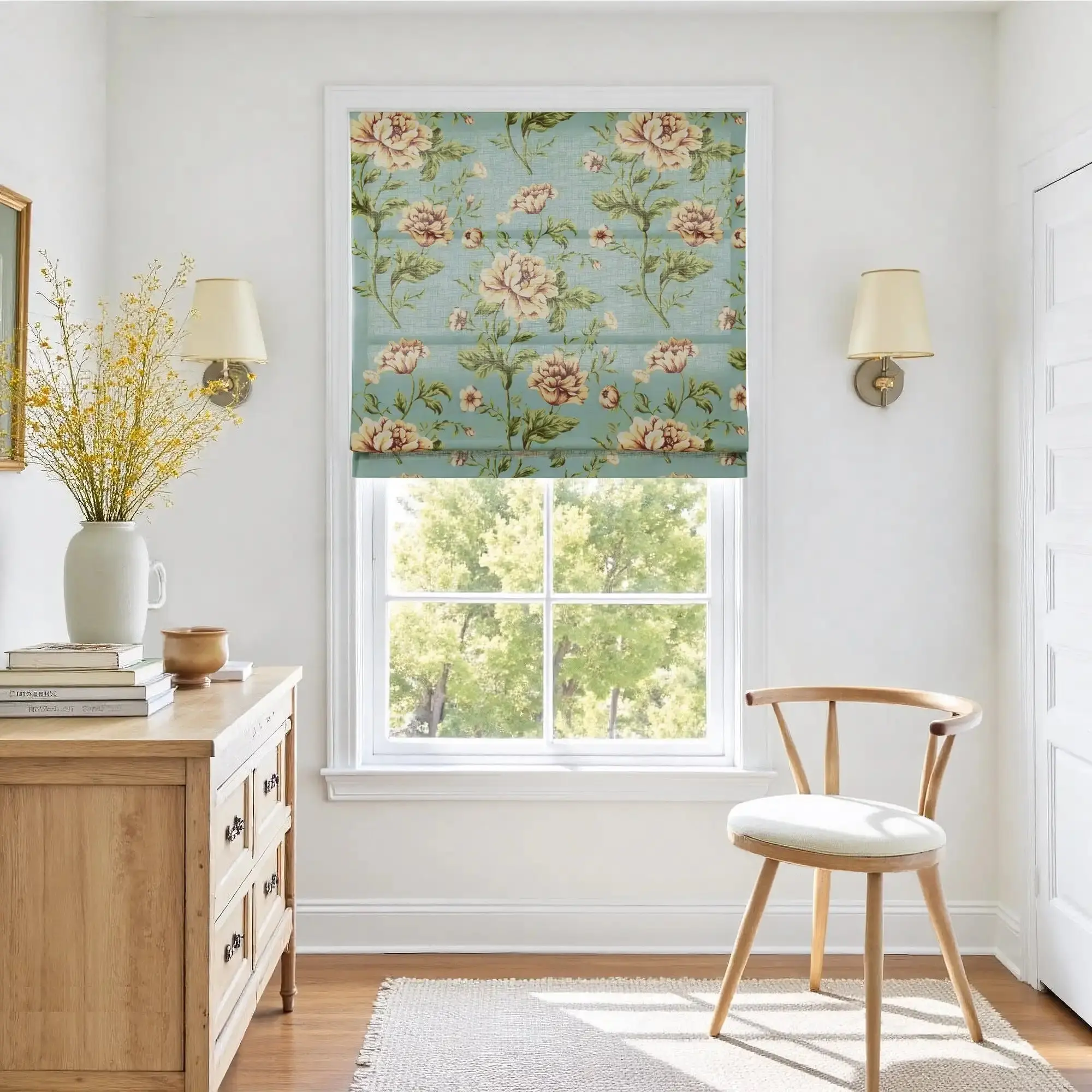 Holly Botanical Boho Roman Shade Cordless - Image 8