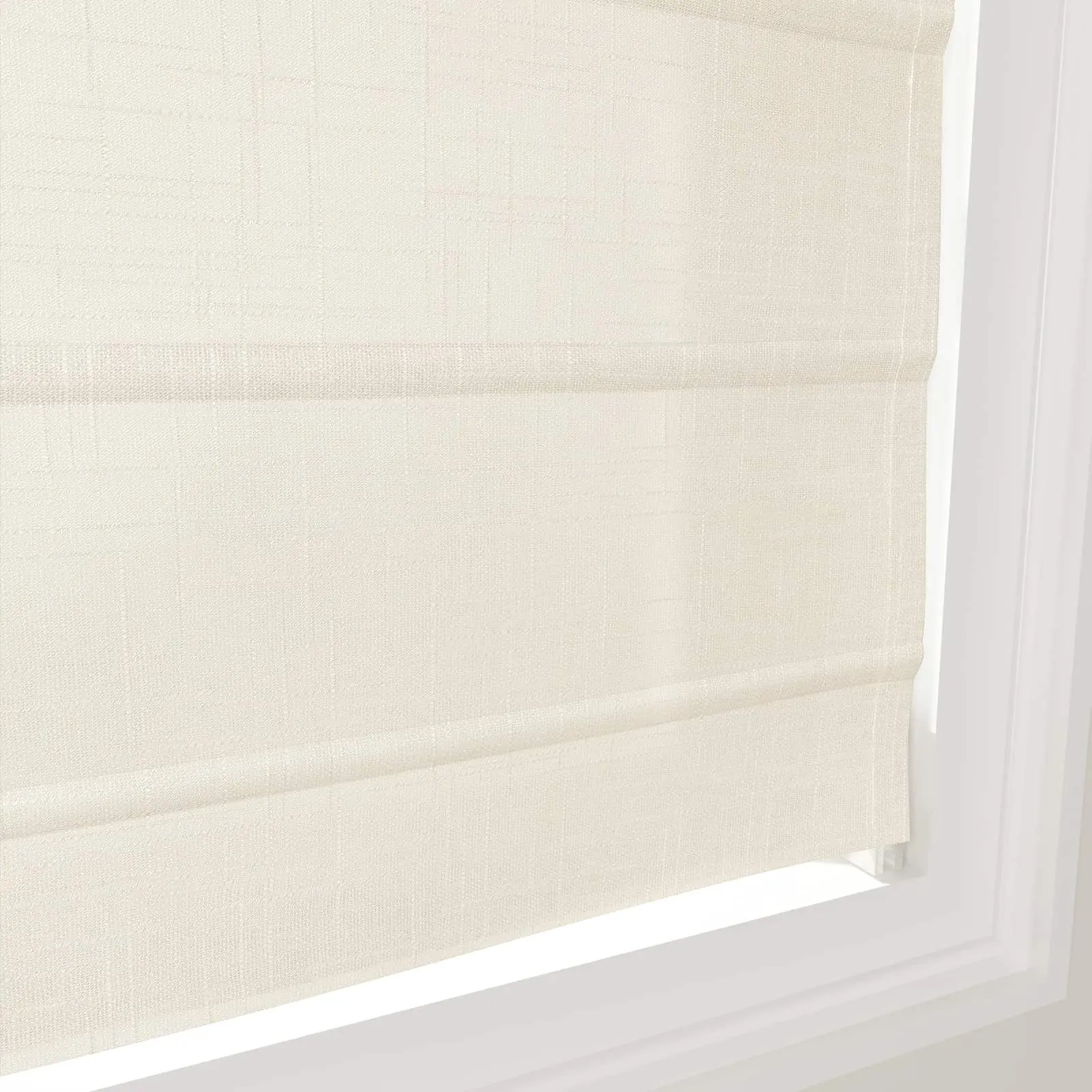 Ian Linen Fan Roman Shades Cord Lift - Image 2