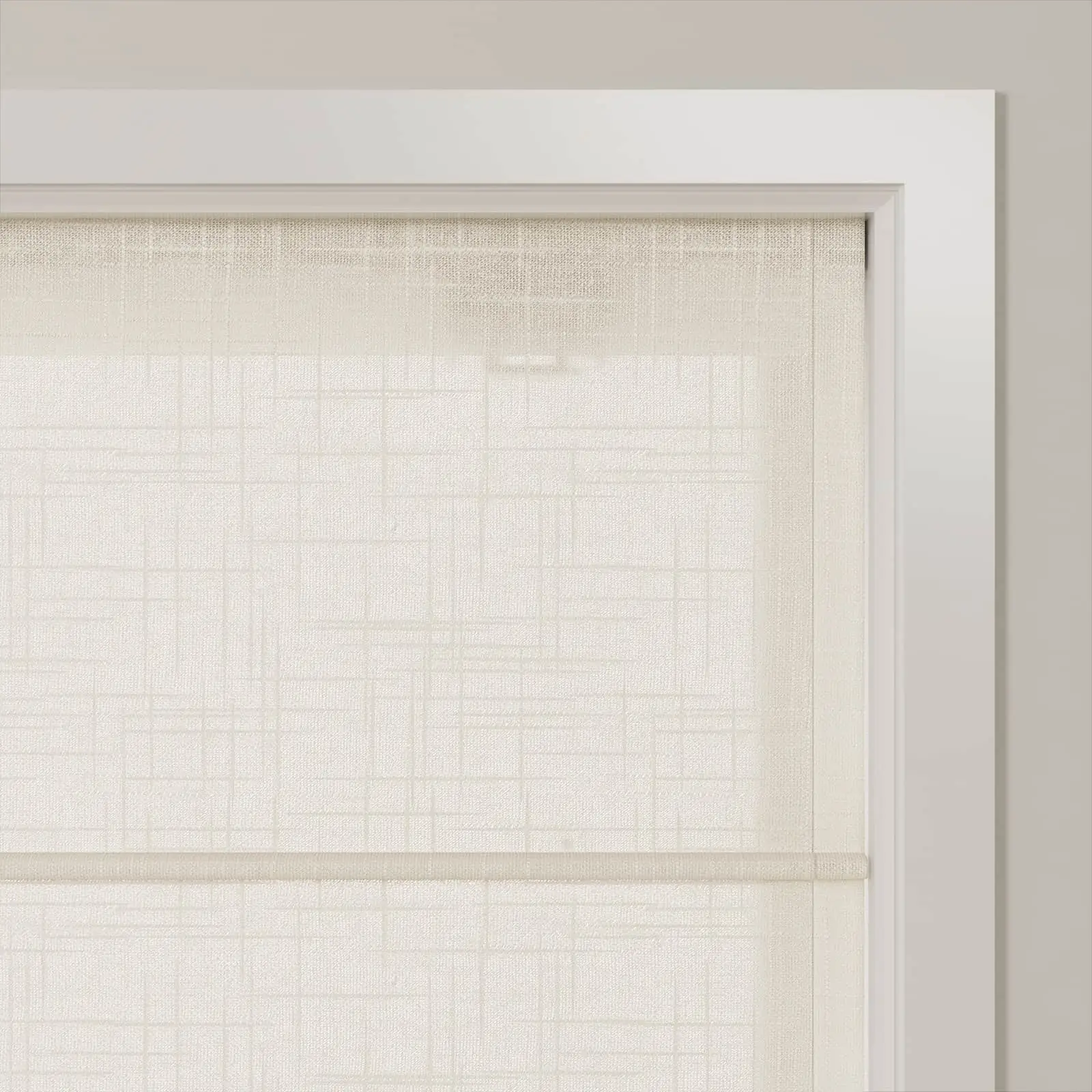 Ian Linen Front Slat Roman Shade Cordless - Image 9