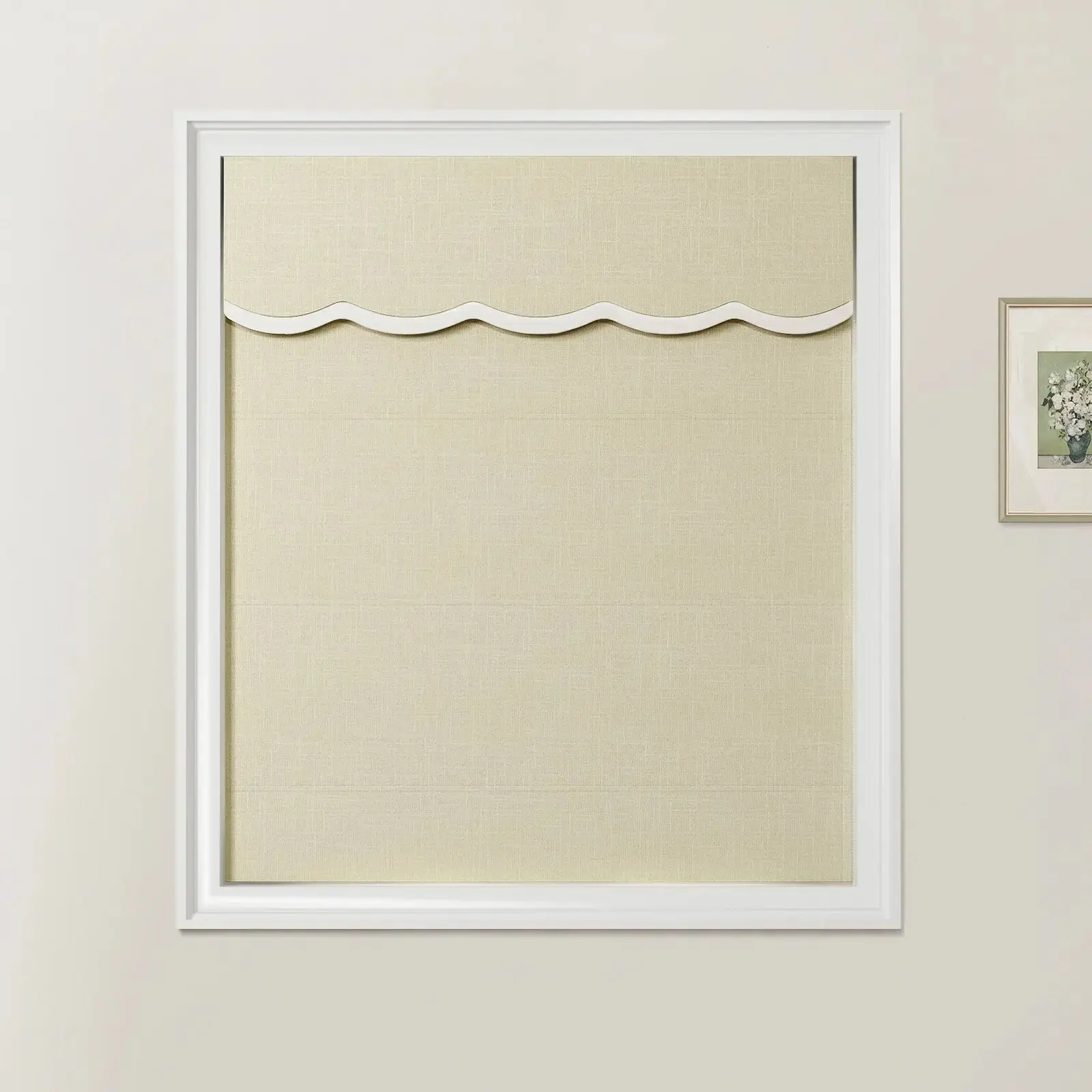 Ian Linen Valanced Day Night Roman Shade Cord Lift - Image 14