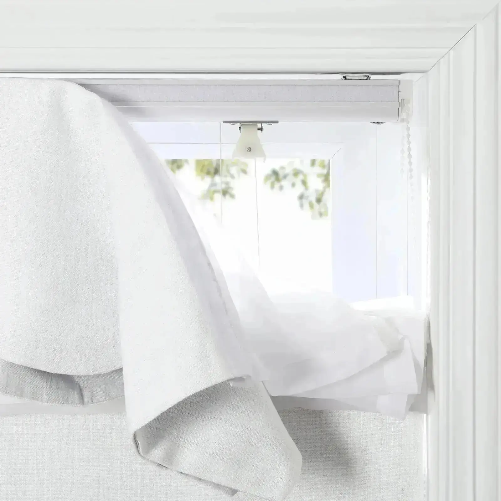 Ian Linen Valanced Day Night Roman Shade Cord Lift - Image 5