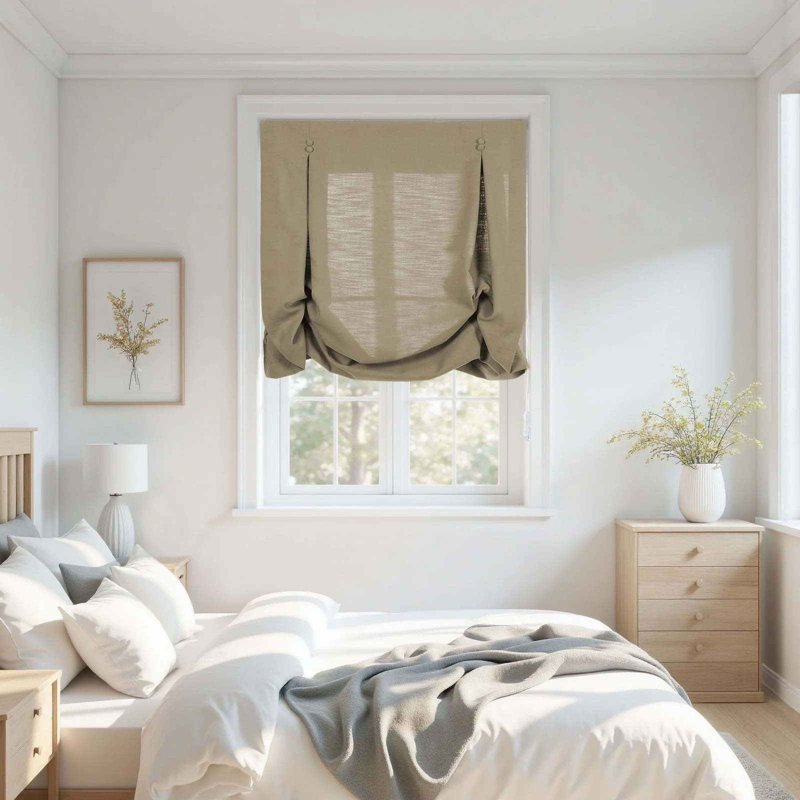 Isabella Cotton Tulip Roman Shade Cord Lift - Image 15