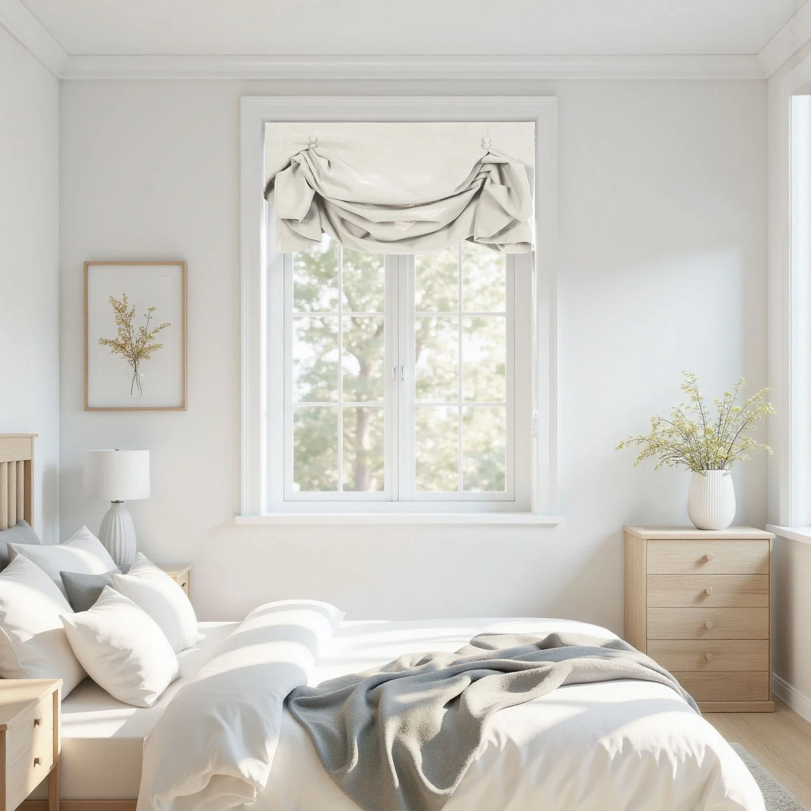 Isabella Cotton Tulip Roman Shade Cord Lift - Image 21