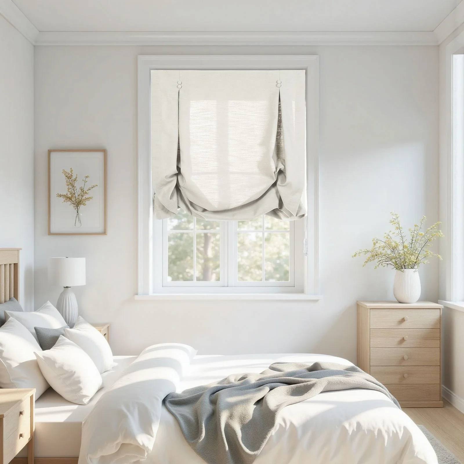 Isabella Cotton Tulip Roman Shade Cord Lift - Image 23