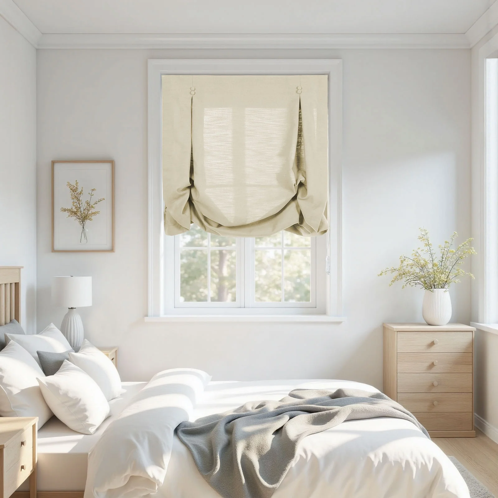 Isabella Cotton Tulip Roman Shade Cord Lift - Image 27