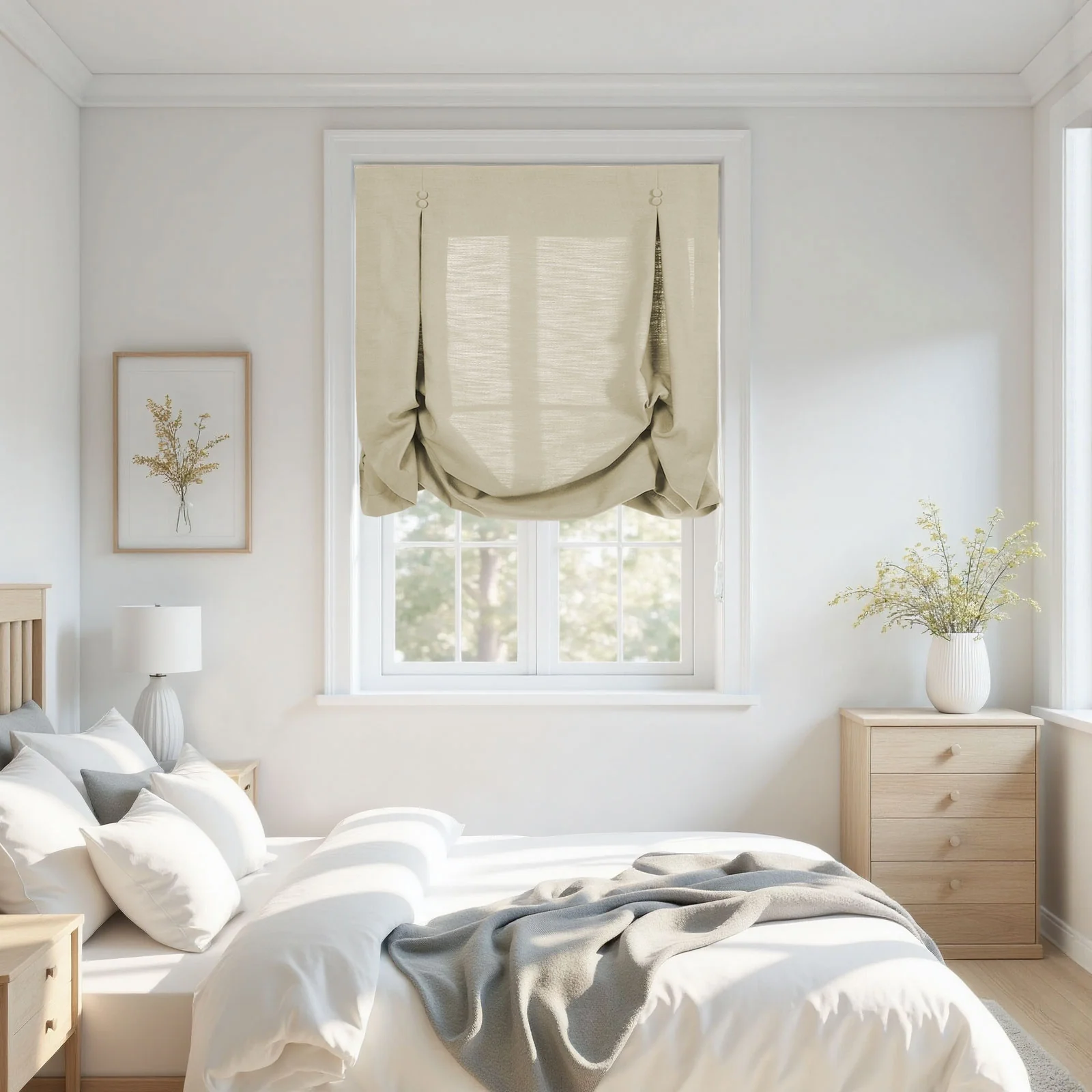 Isabella Cotton Tulip Roman Shade Cord Lift - Image 28
