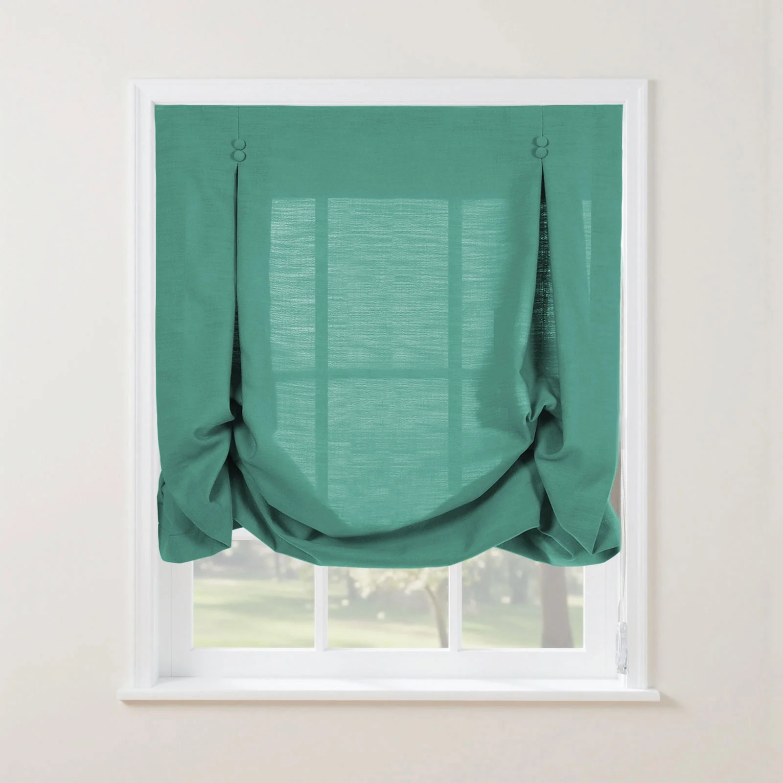 Isabella Cotton Tulip Roman Shade Cord Lift - Image 36
