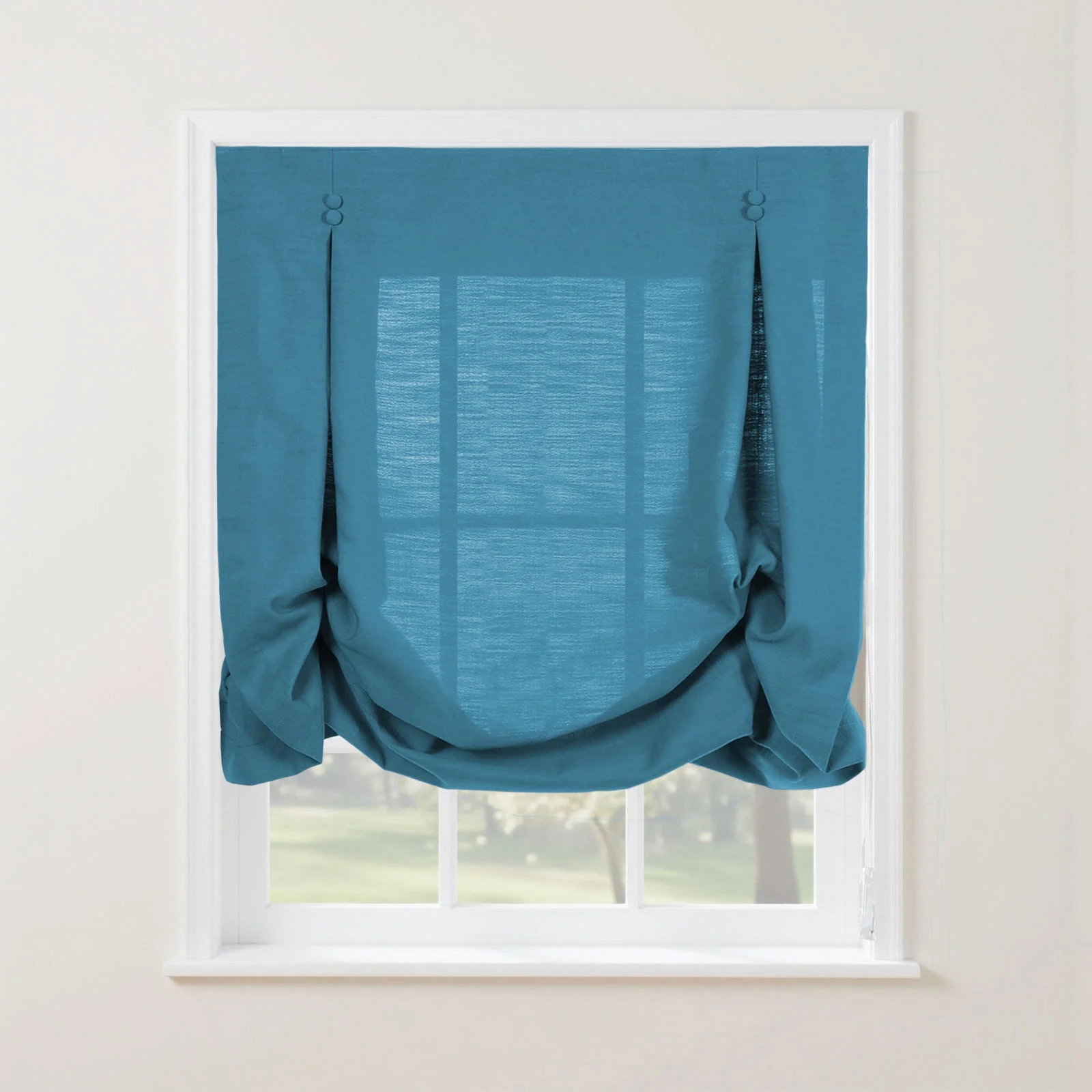 Isabella Cotton Tulip Roman Shade Cord Lift - Image 41