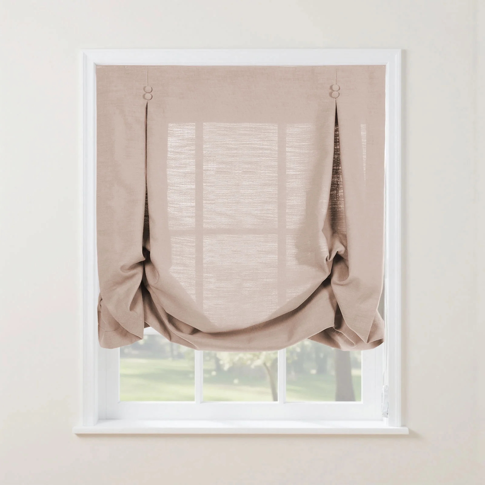 Isabella Cotton Tulip Roman Shade Cord Lift - Image 47