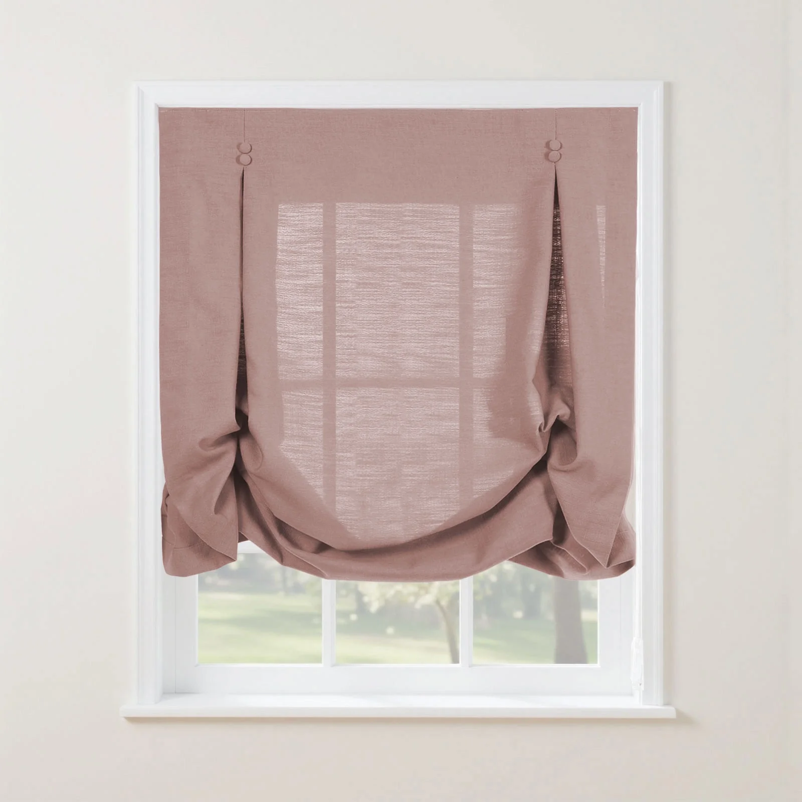 Isabella Cotton Tulip Roman Shade Cord Lift - Image 48