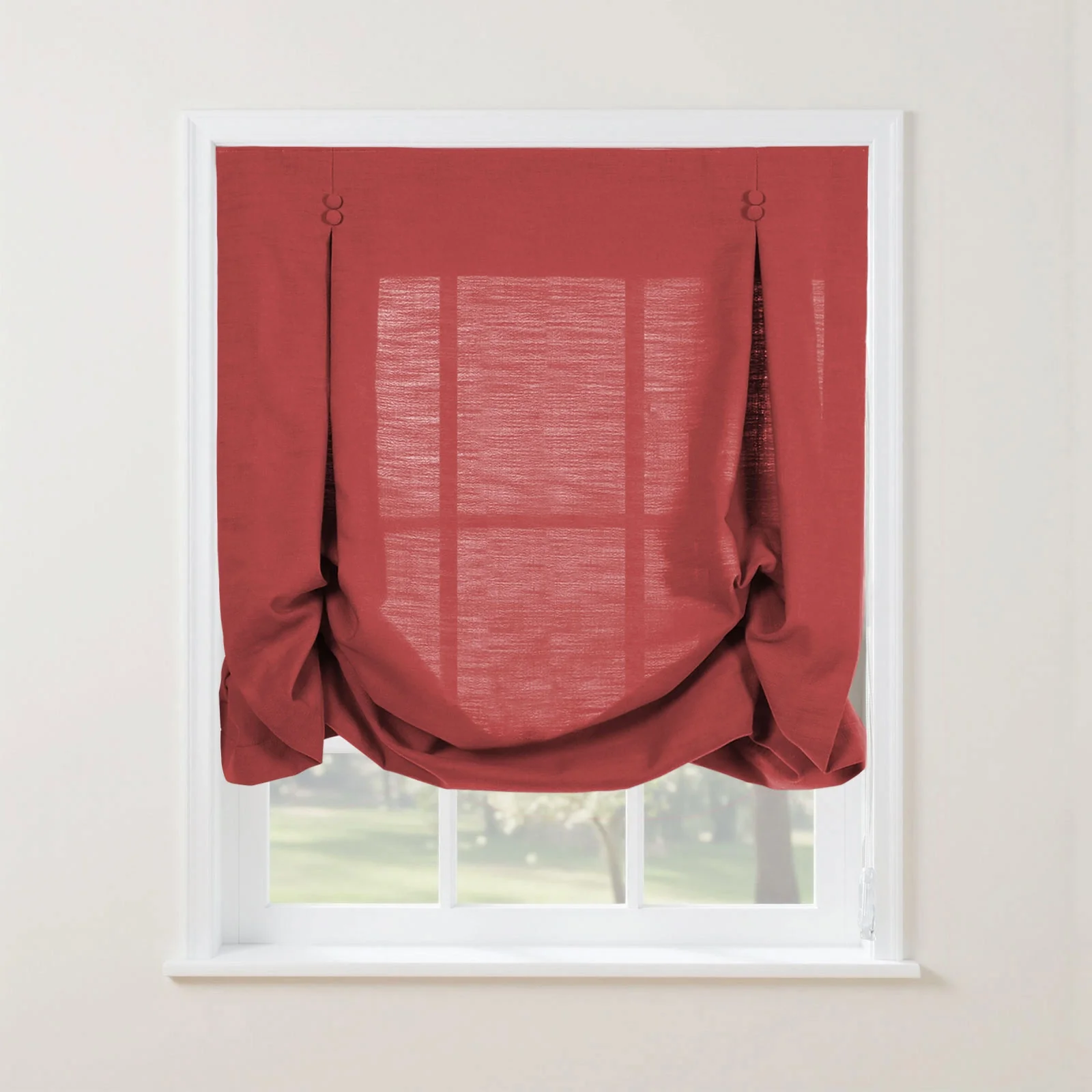 Isabella Cotton Tulip Roman Shade Cord Lift - Image 49