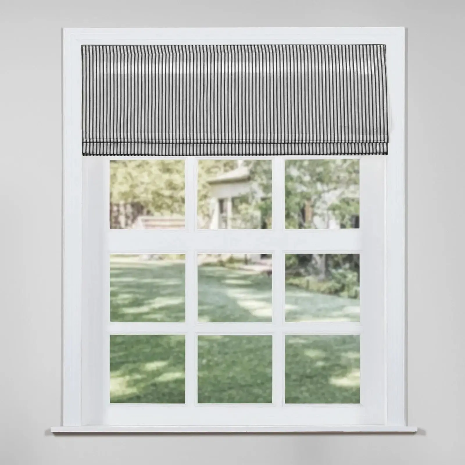 Jana Cordless Roman Shades 100% Cotton Striped - Image 14
